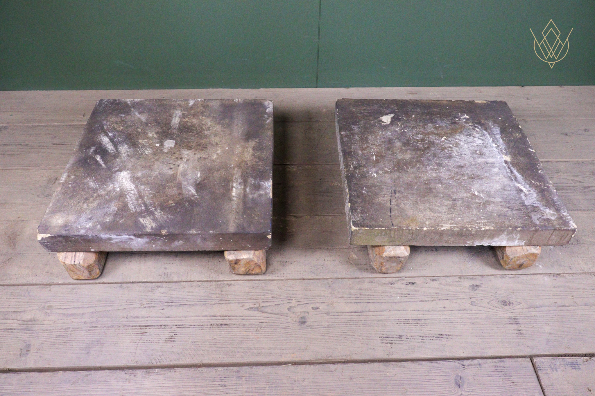 22" x 22" Sandstone 19th Century Stone Pier Caps - WM12521 - Image 5