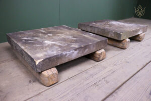 22" x 22" Sandstone 19th Century Stone Pier Caps - WM12521
