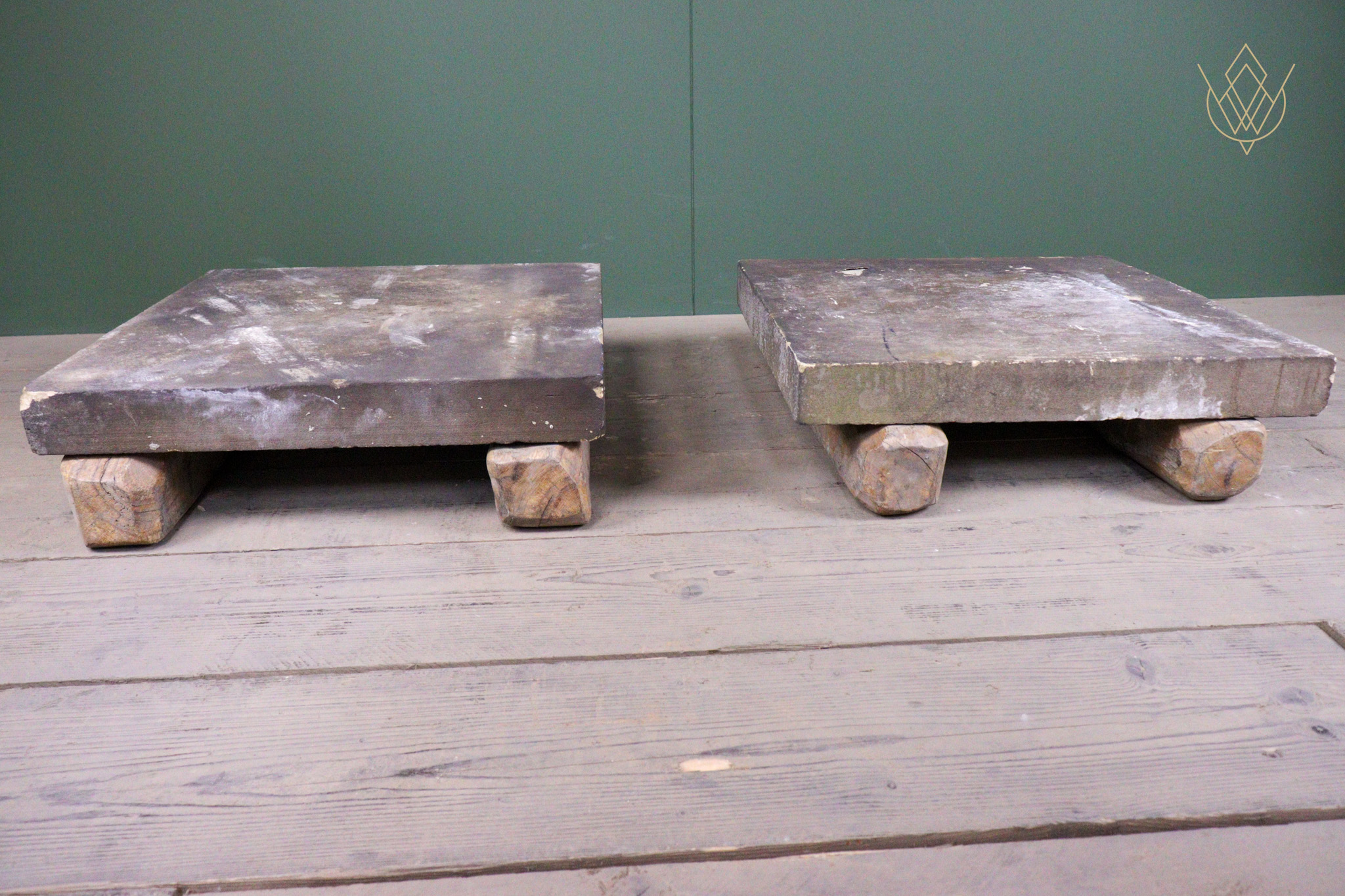 22" x 22" Sandstone 19th Century Stone Pier Caps - WM12521 - Image 4