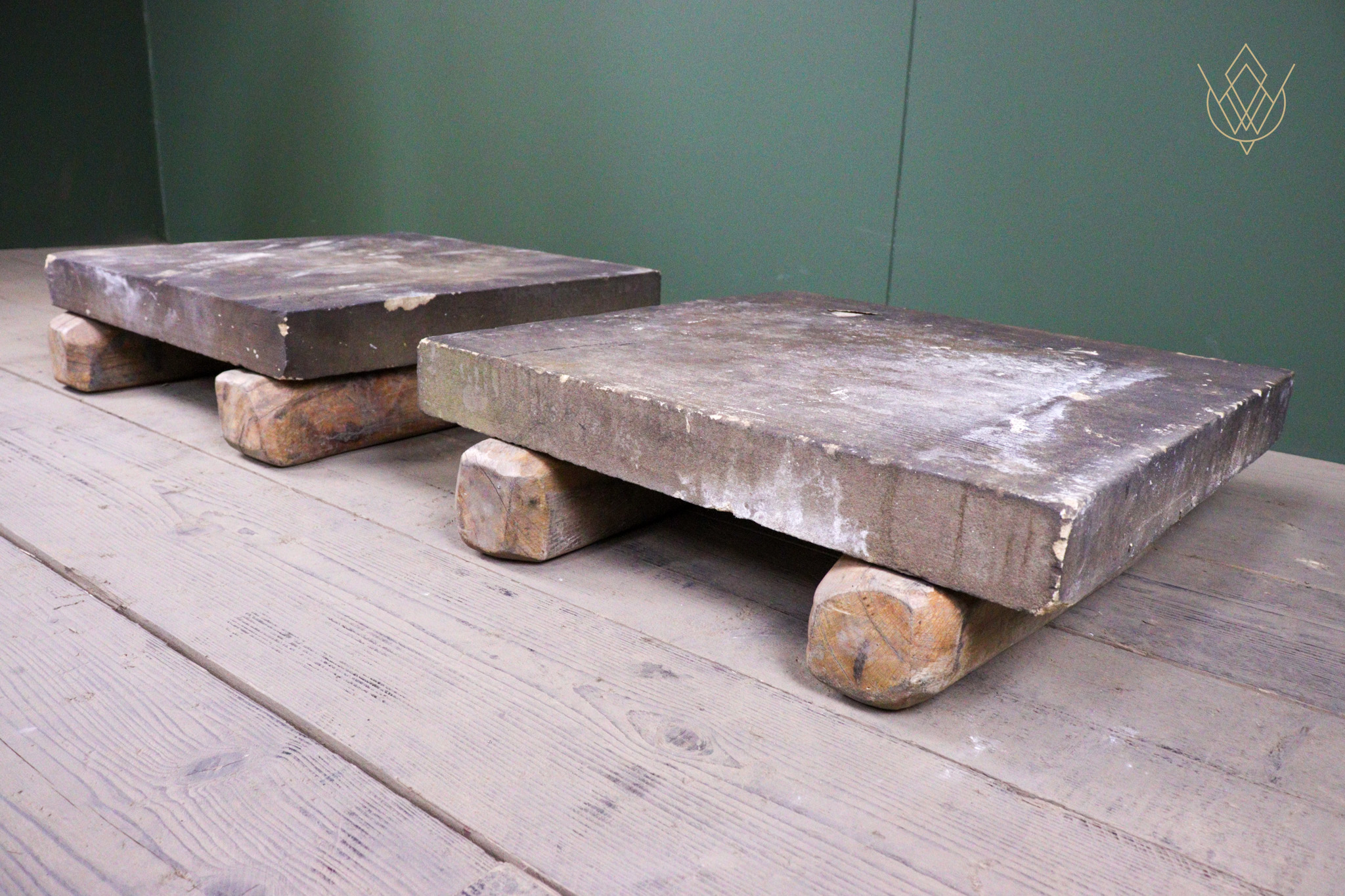 22" x 22" Sandstone 19th Century Stone Pier Caps - WM12521 - Image 3