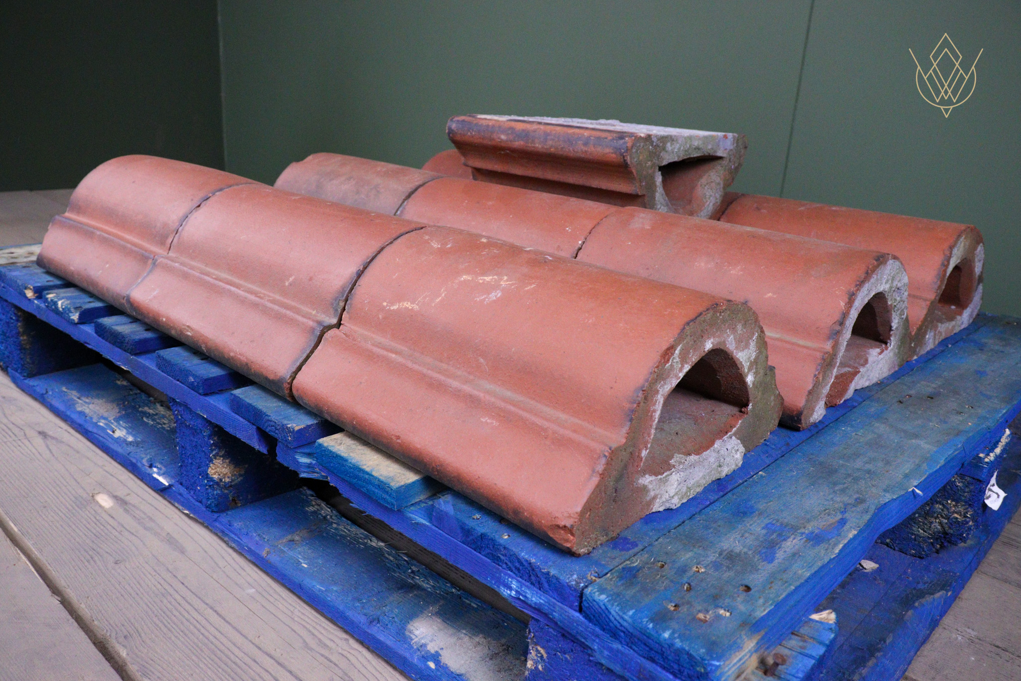 10x Victorian Red Terracotta Coping Stones - WM12573 - Image 4