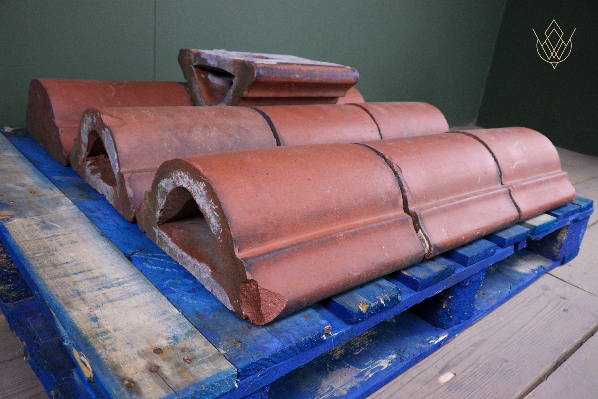 10x Victorian Red Terracotta Coping Stones - WM12573 - Image 2
