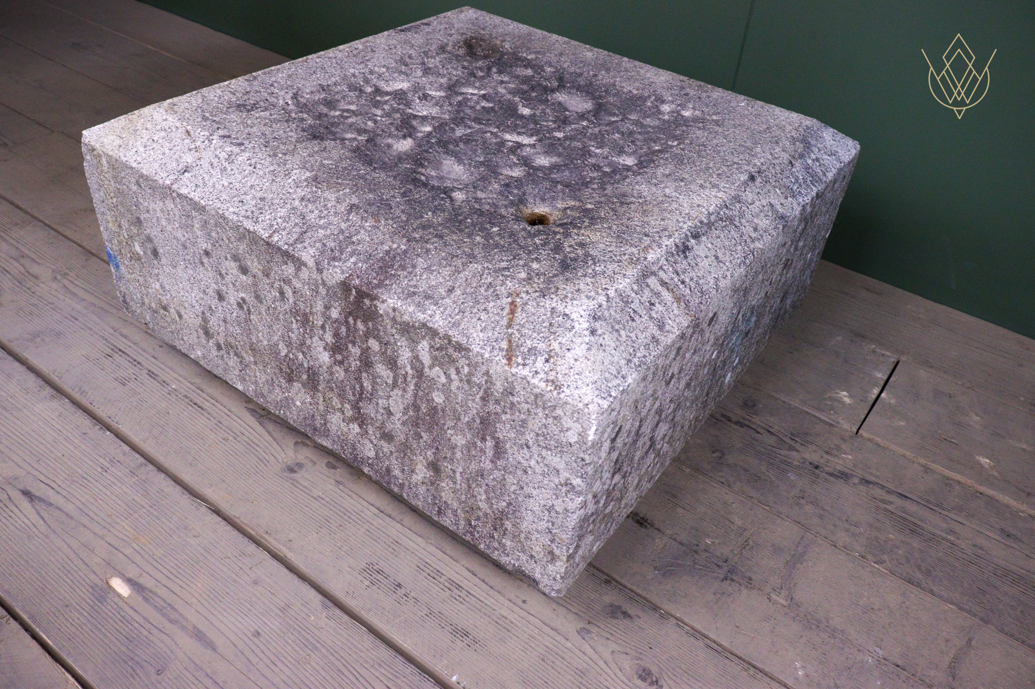 Large 19th Century White Granite Plinth - WM12574