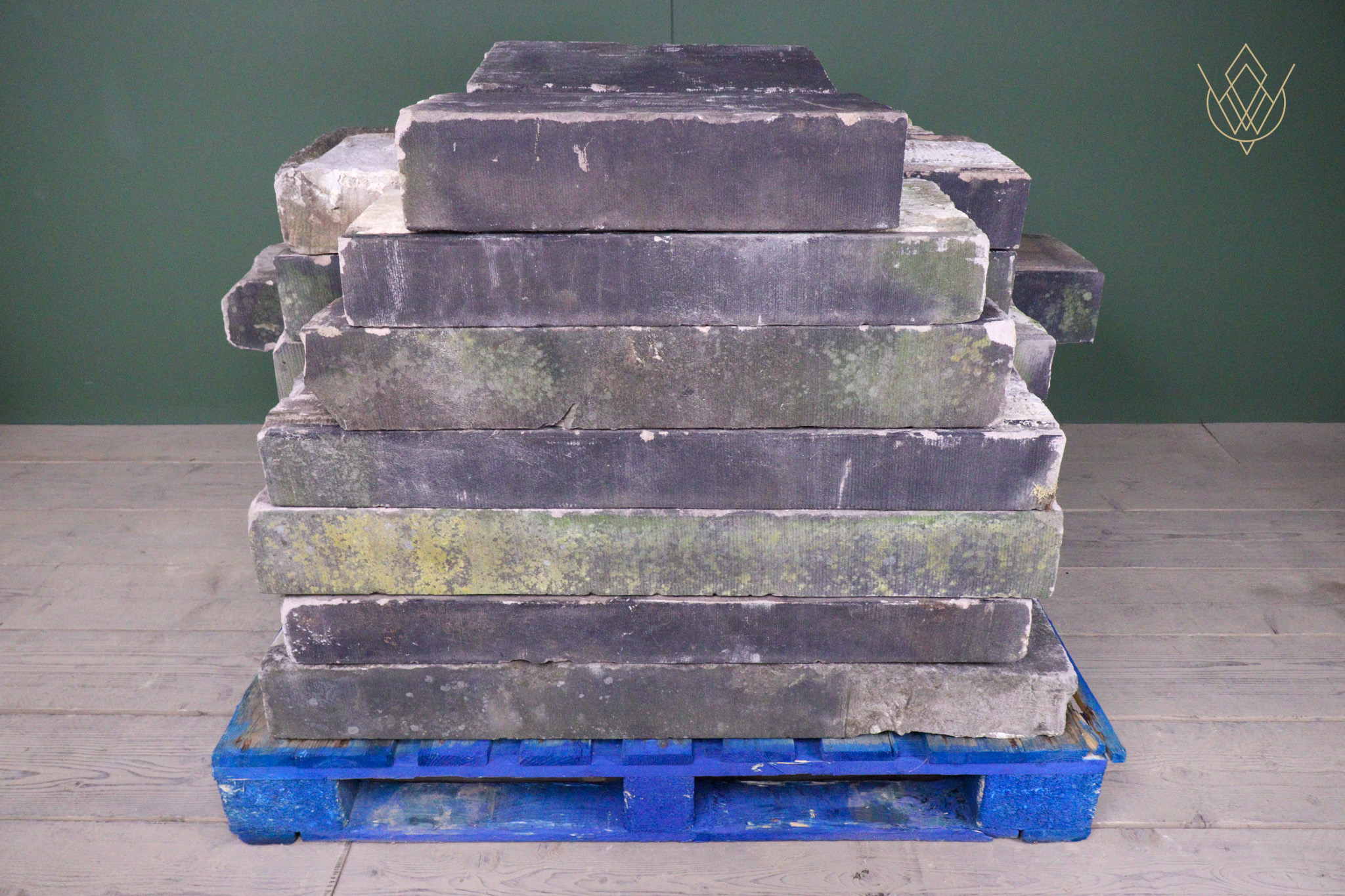 64.5ft - 12" Tapered Reclaimed Coping Stones - WM12575 - Image 9