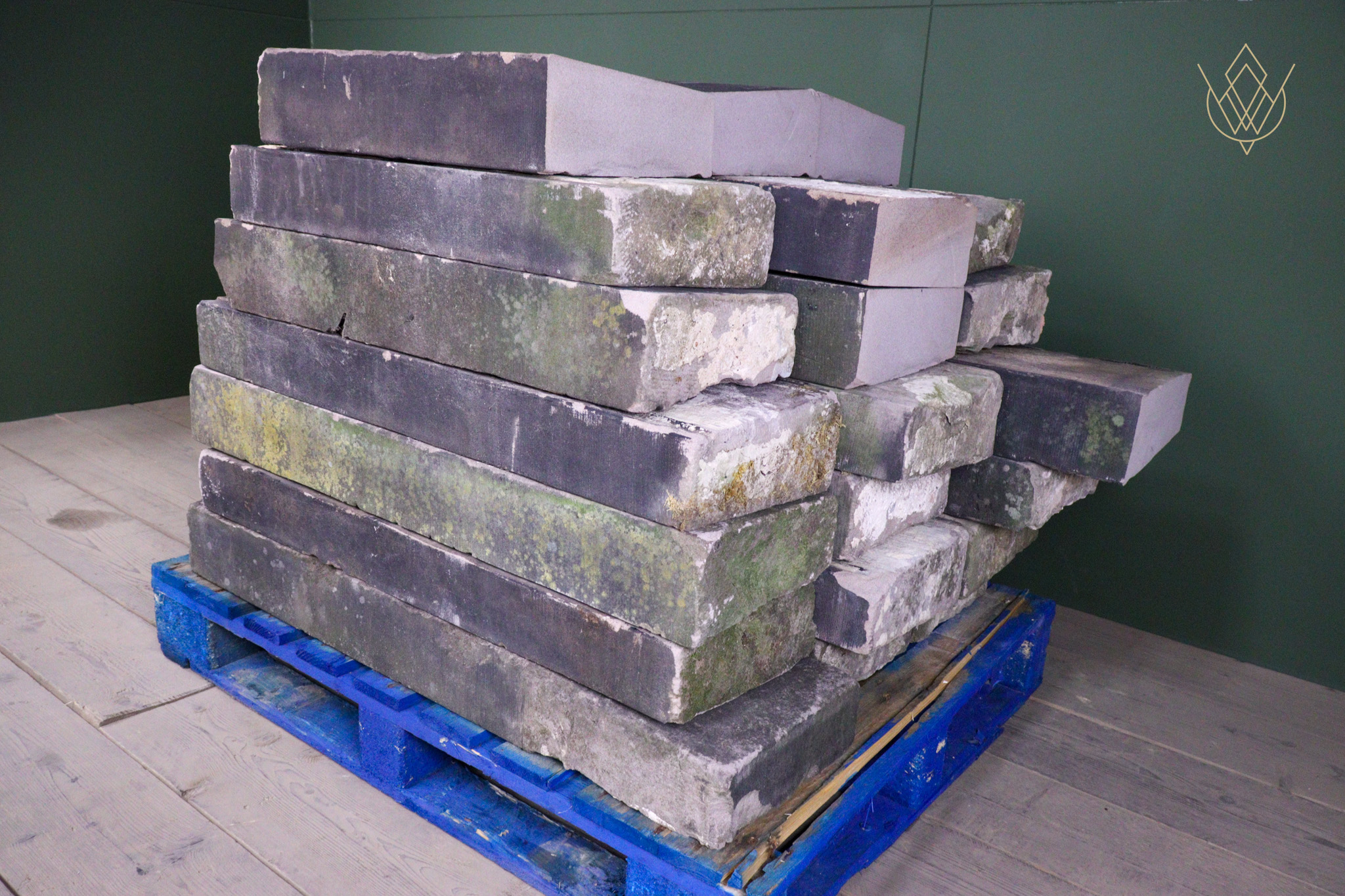 64.5ft - 12" Tapered Reclaimed Coping Stones - WM12575 - Image 6