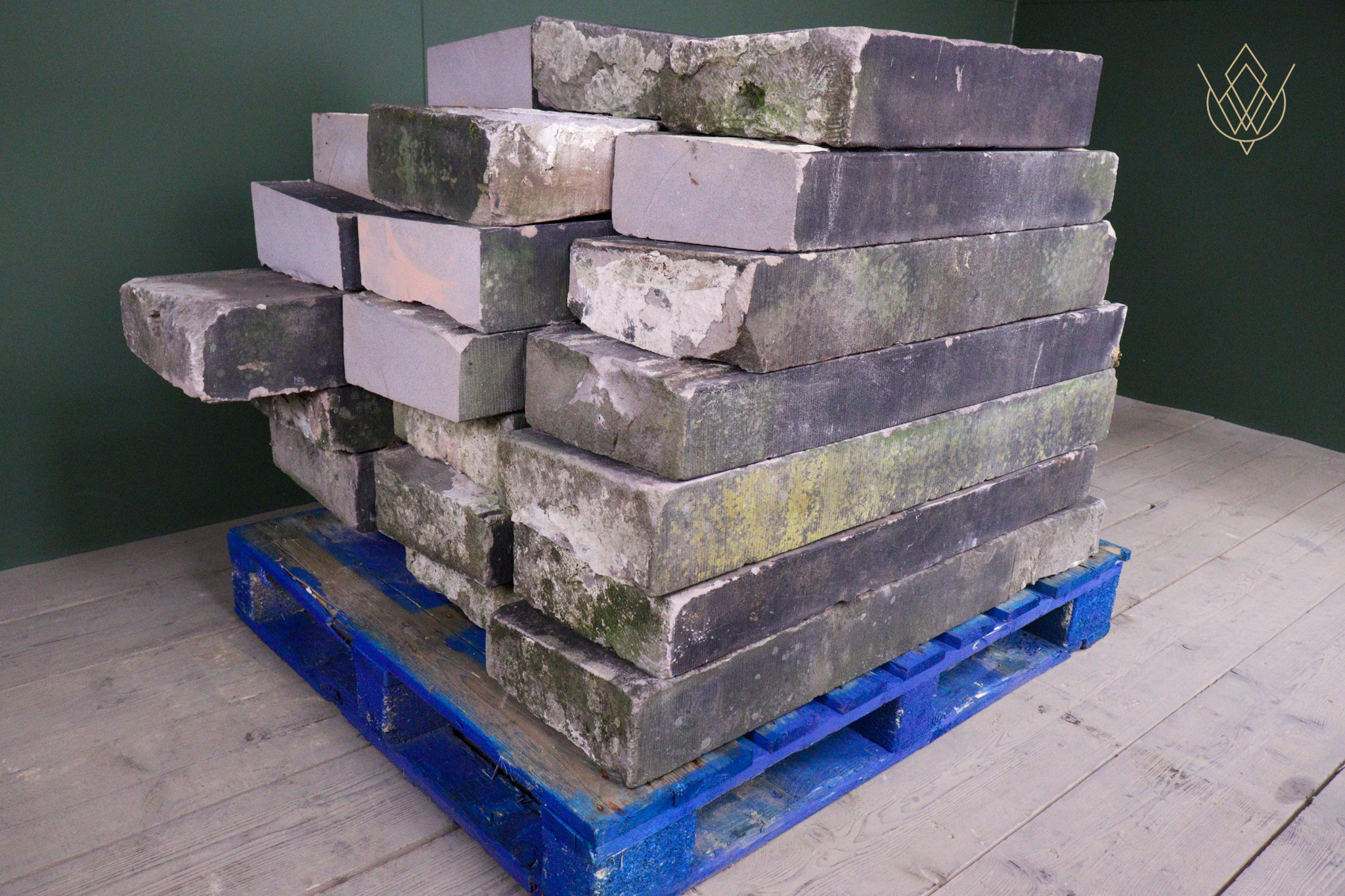 64.5ft - 12" Tapered Reclaimed Coping Stones - WM12575 - Image 5