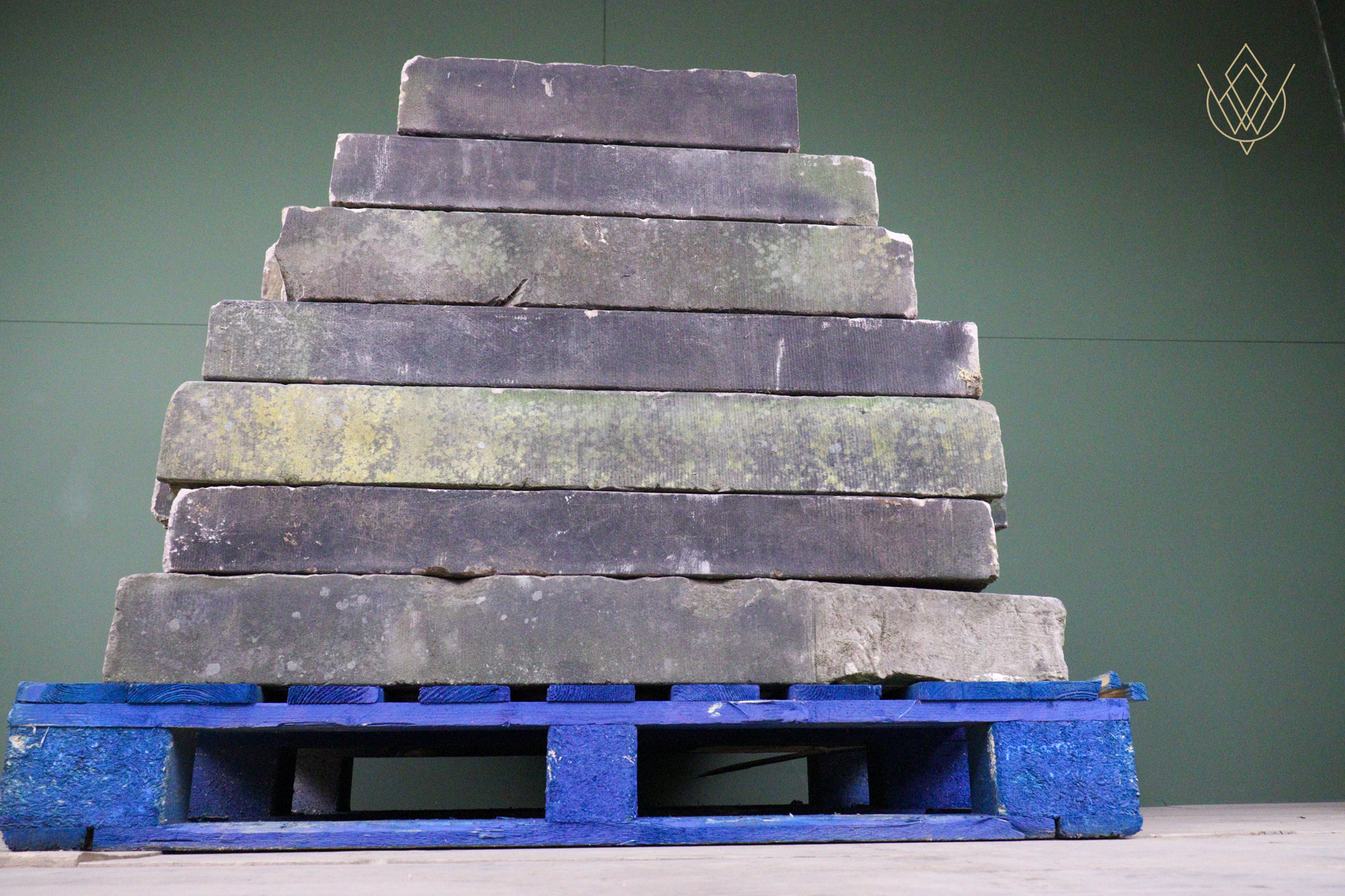 64.5ft - 12" Tapered Reclaimed Coping Stones - WM12575 - Image 3