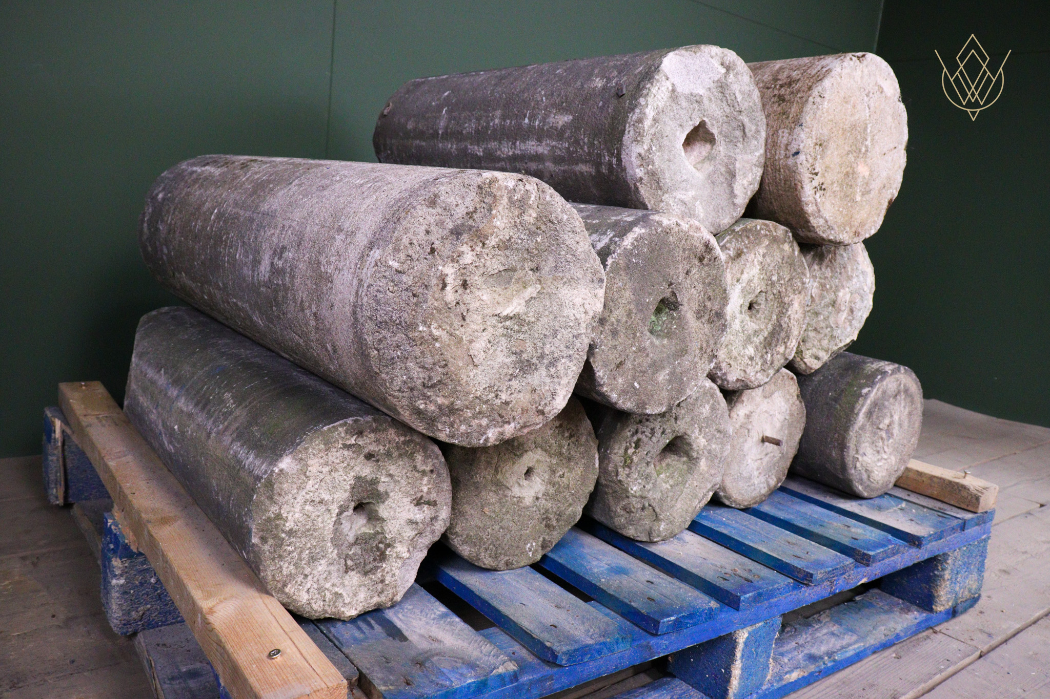 Reclaimed Sandstone Columns/Stone Rollers - WM12579