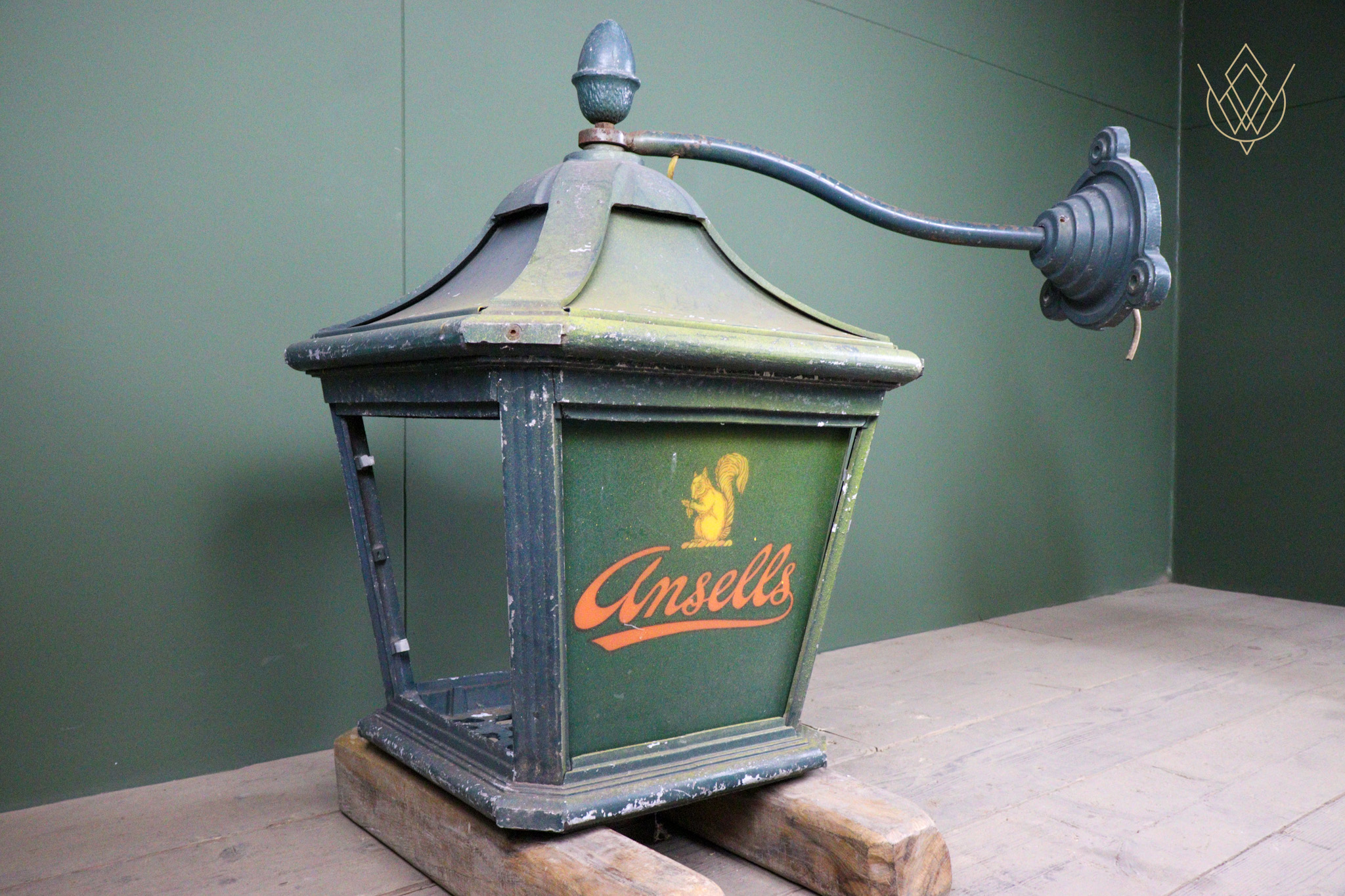 Large Wall Mounted Ansells Steel Lamp - WM12583 - Image 2