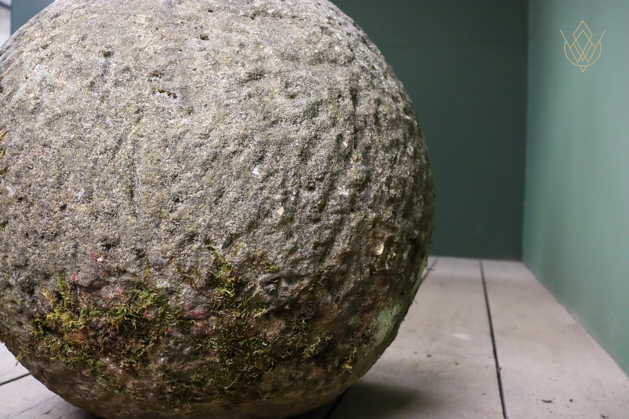 24" Diameter 19th Century Sandstone Ball Finial - WM12609 - Image 2