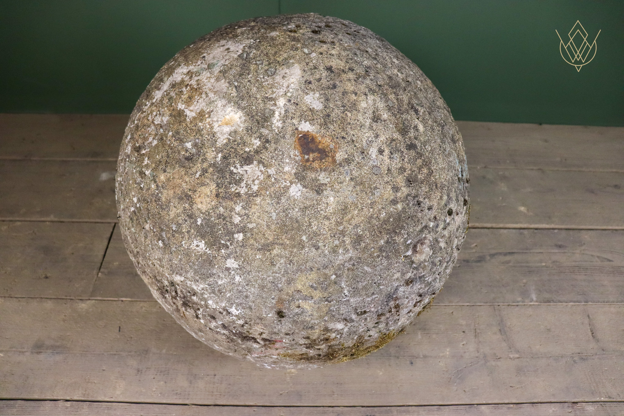 24" Diameter 19th Century Sandstone Ball Finial - WM12609 - Image 9