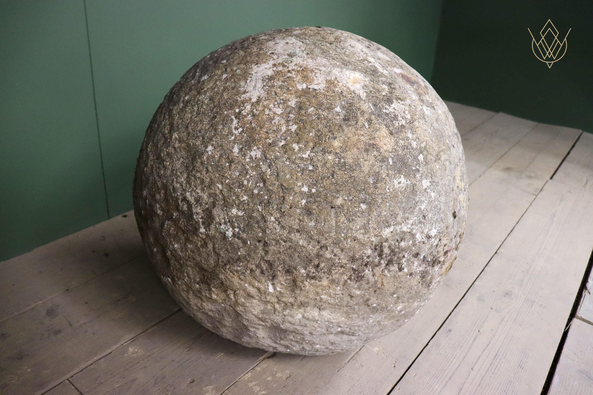24" Diameter 19th Century Sandstone Ball Finial - WM12609 - Image 7