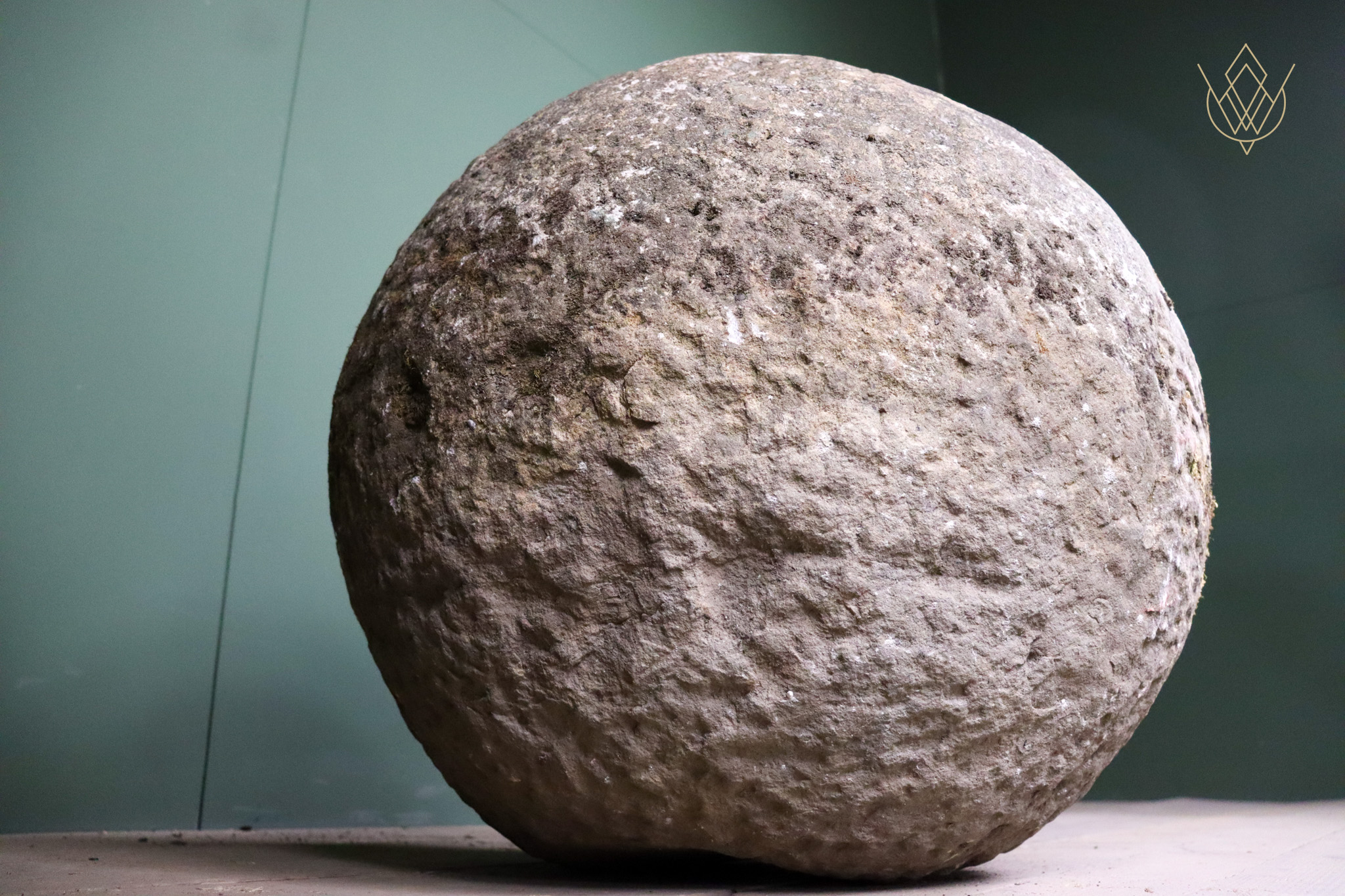 24" Diameter 19th Century Sandstone Ball Finial - WM12609 - Image 6