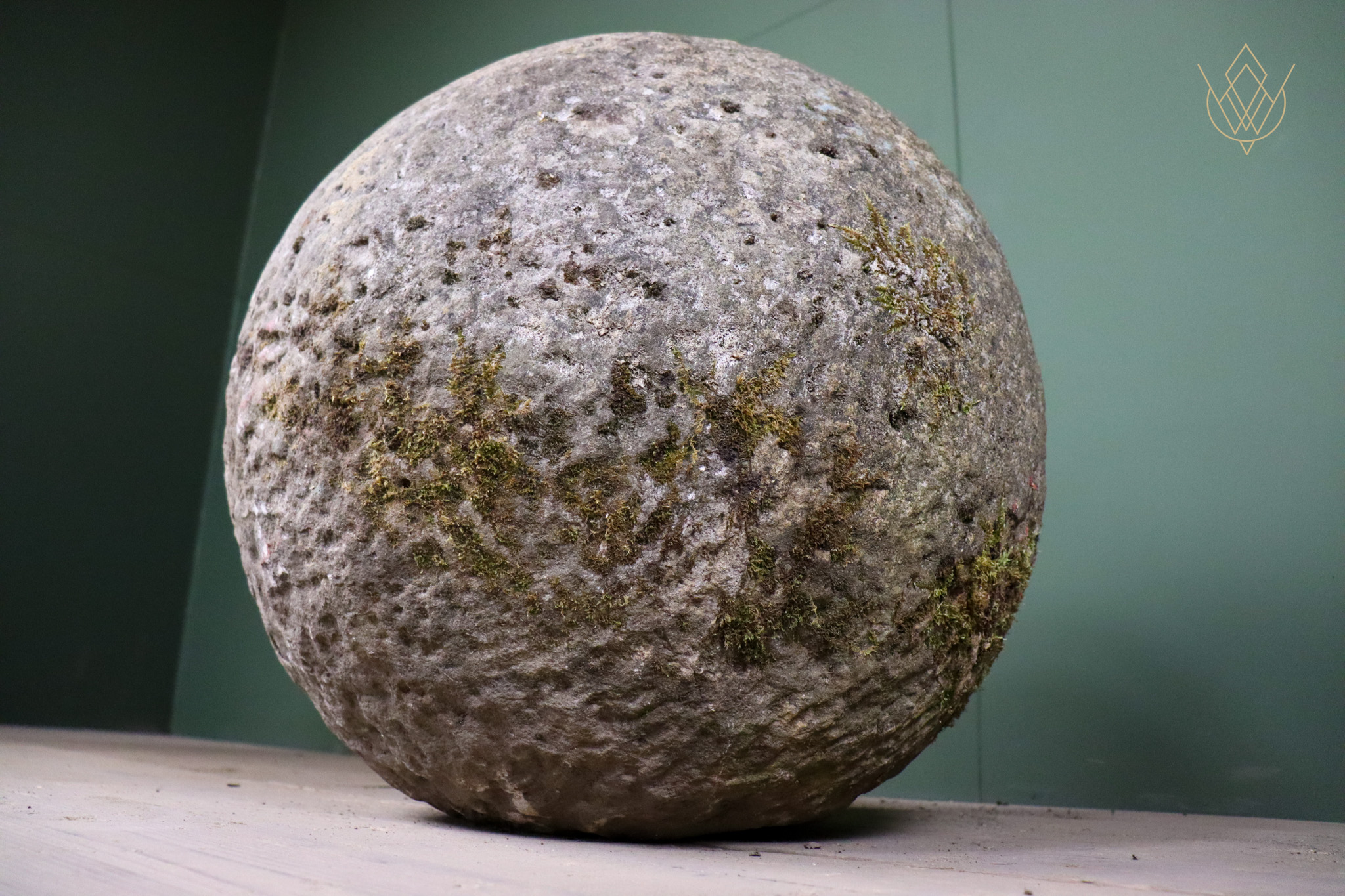 24" Diameter 19th Century Sandstone Ball Finial - WM12609 - Image 3