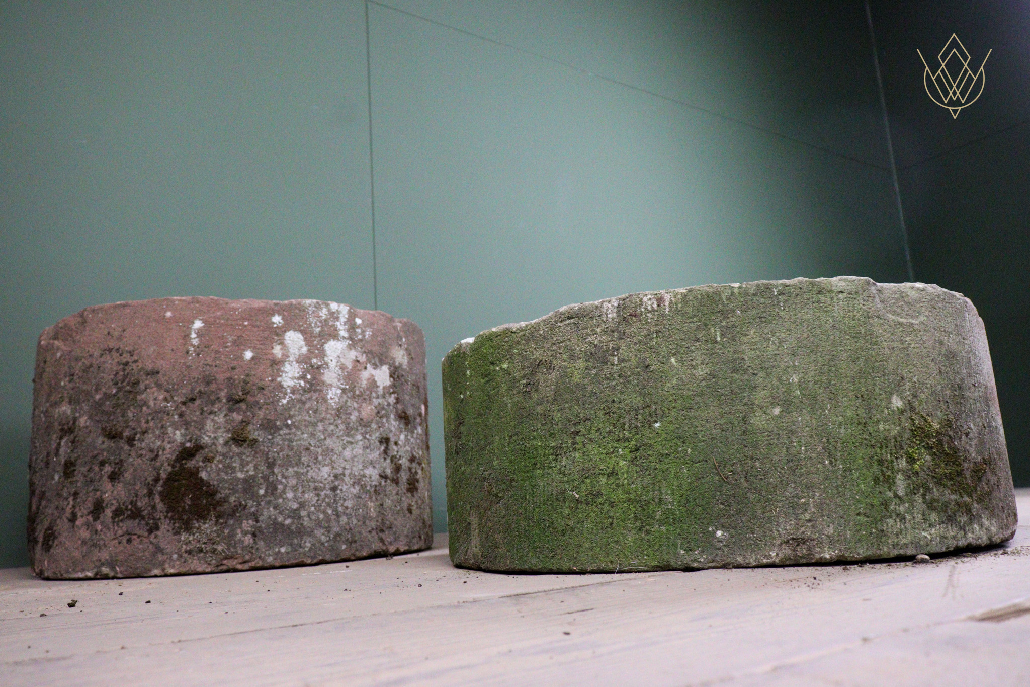 Trio of Red Sandstone Round Stone Troughs - WM12610 - Image 6