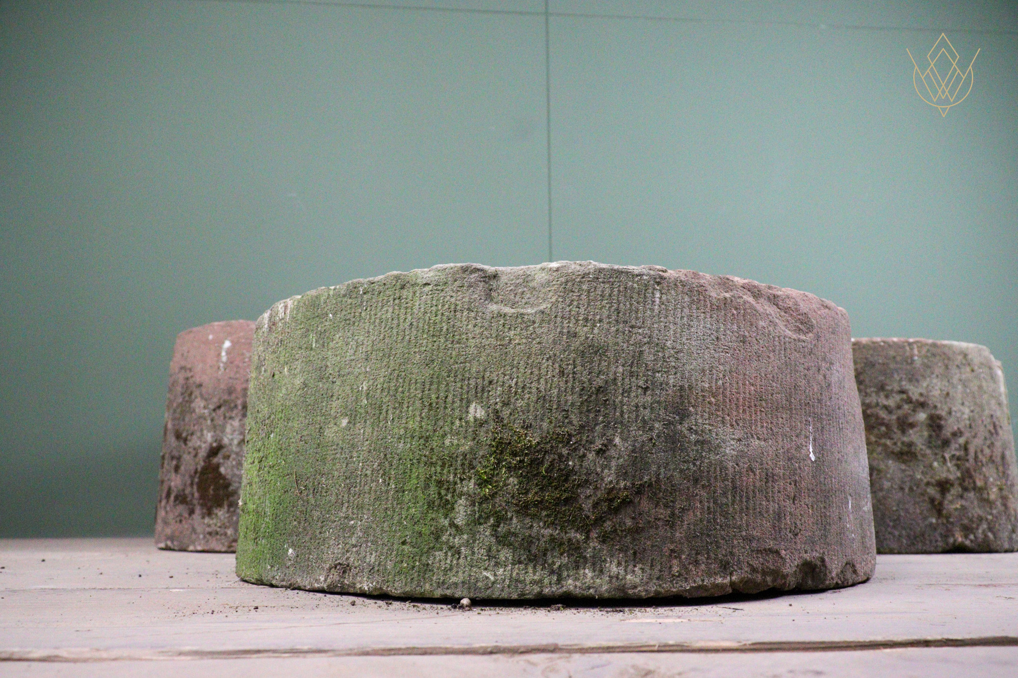 Trio of Red Sandstone Round Stone Troughs - WM12610 - Image 5