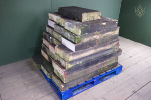67.4ft - 12" x 4" Flat 19th Century Sandstone Coping Stones - WM12615