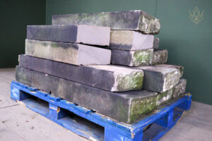 37ft - 12" Tapered 19th Century Sandstone Coping Stones - WM12617