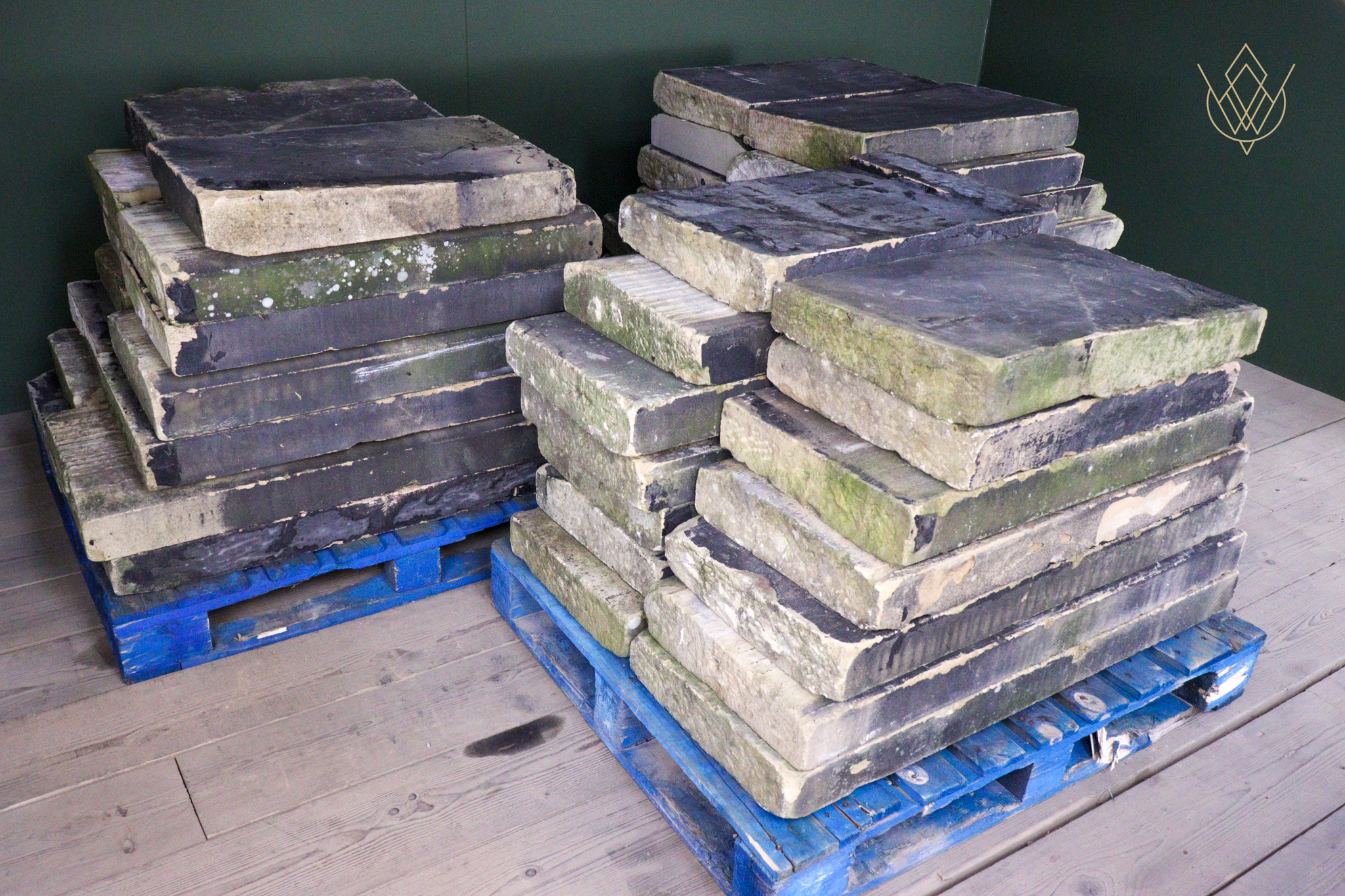 170ft+ - 15" Wide 19th Century Sandstone Coping Stones - WM12618 - Image 3
