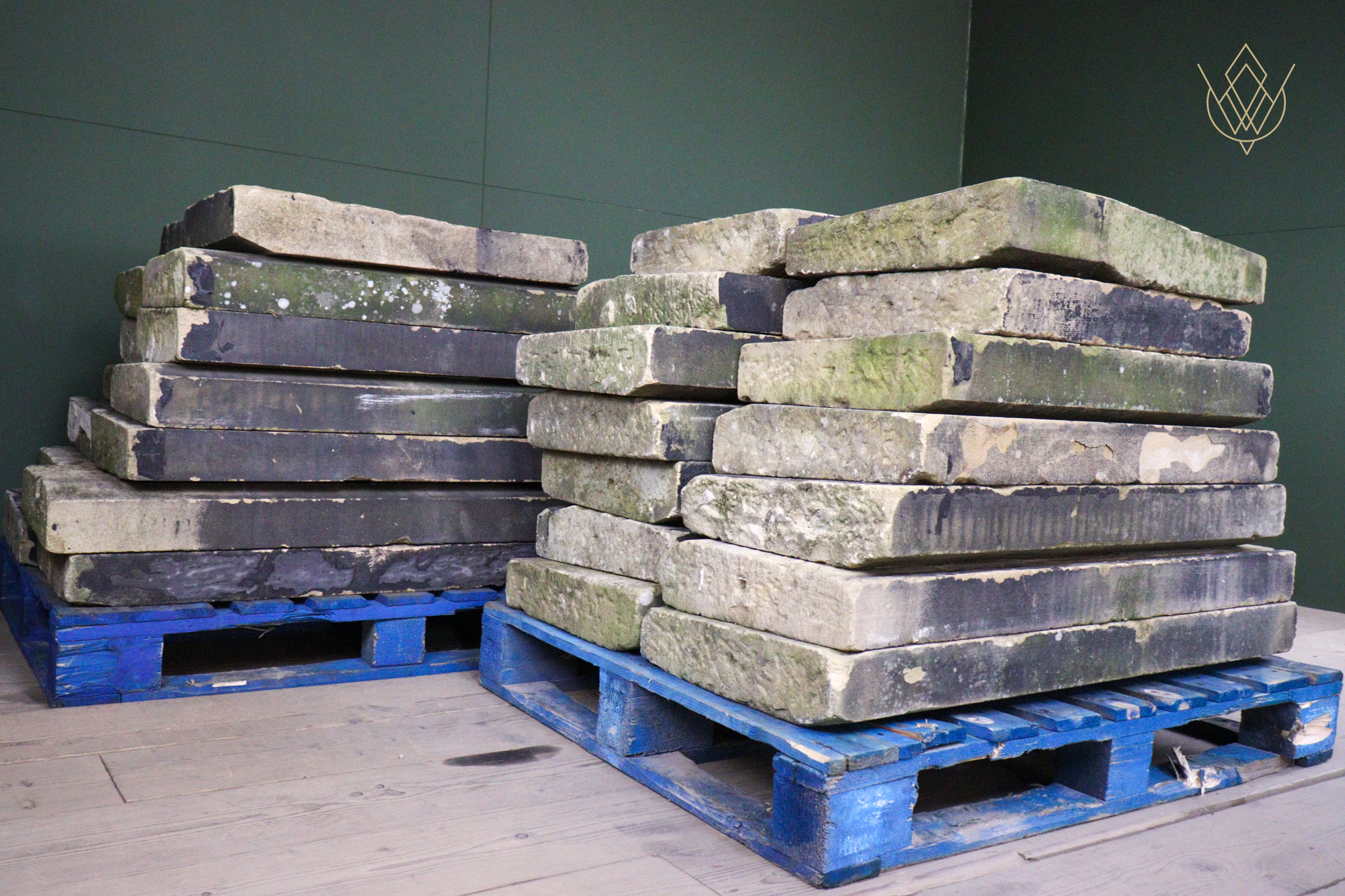 170ft+ - 15" Wide 19th Century Sandstone Coping Stones - WM12618 - Image 7