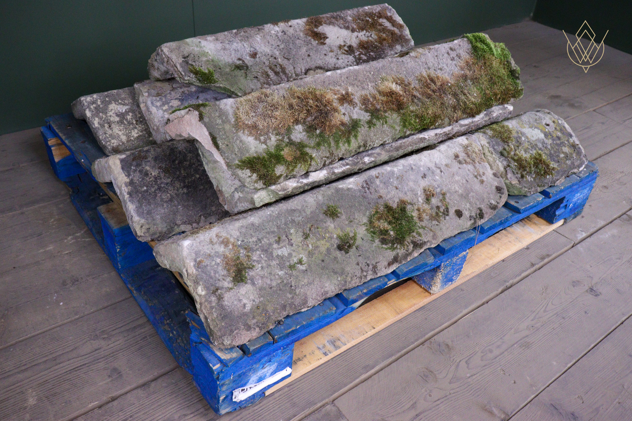 20.8ft - 11" x 5" Reclaimed Gritstone Ridge Stone - WM12619 - Image 2