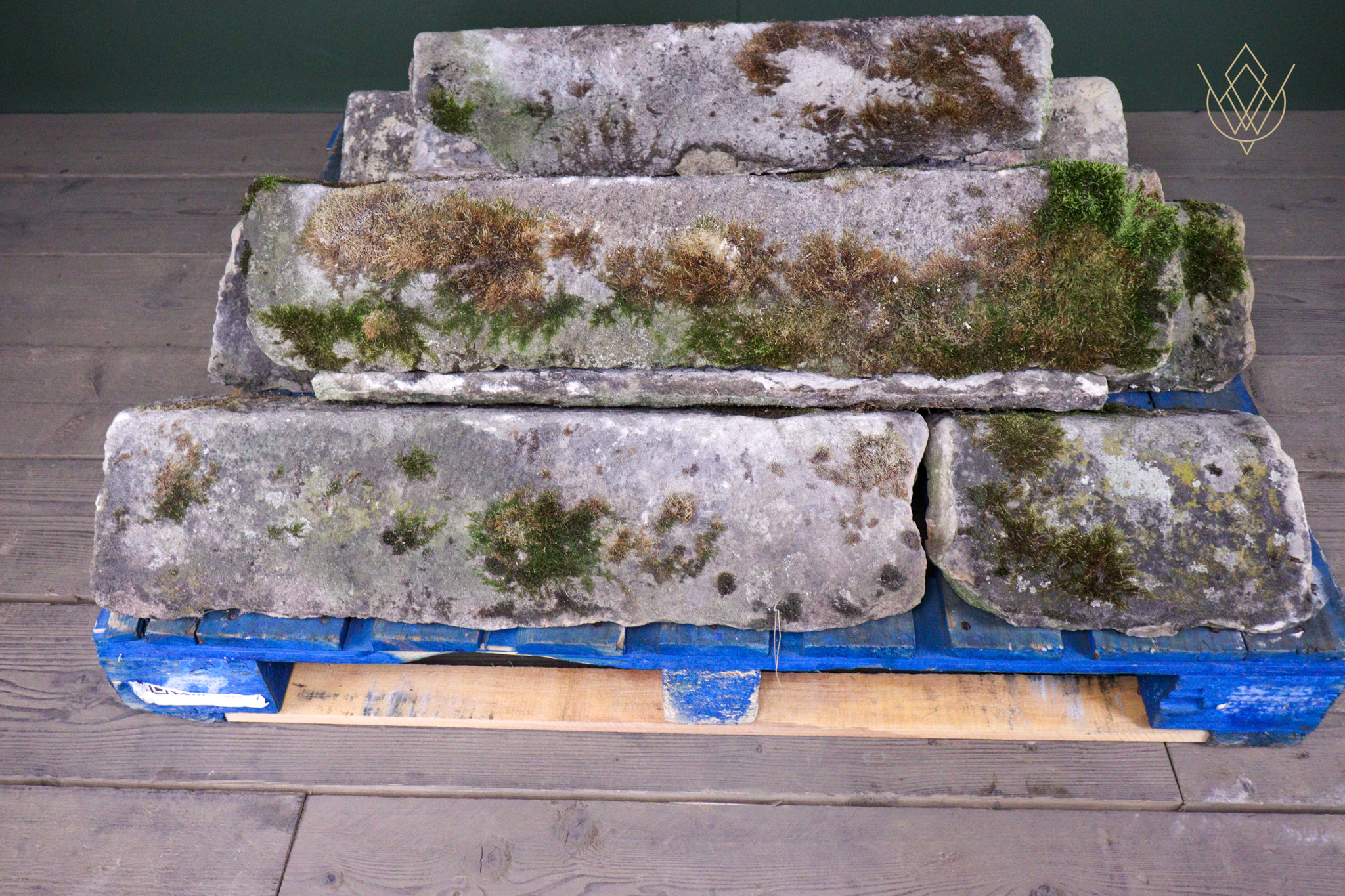 20.8ft - 11" x 5" Reclaimed Gritstone Ridge Stone - WM12619 - Image 3