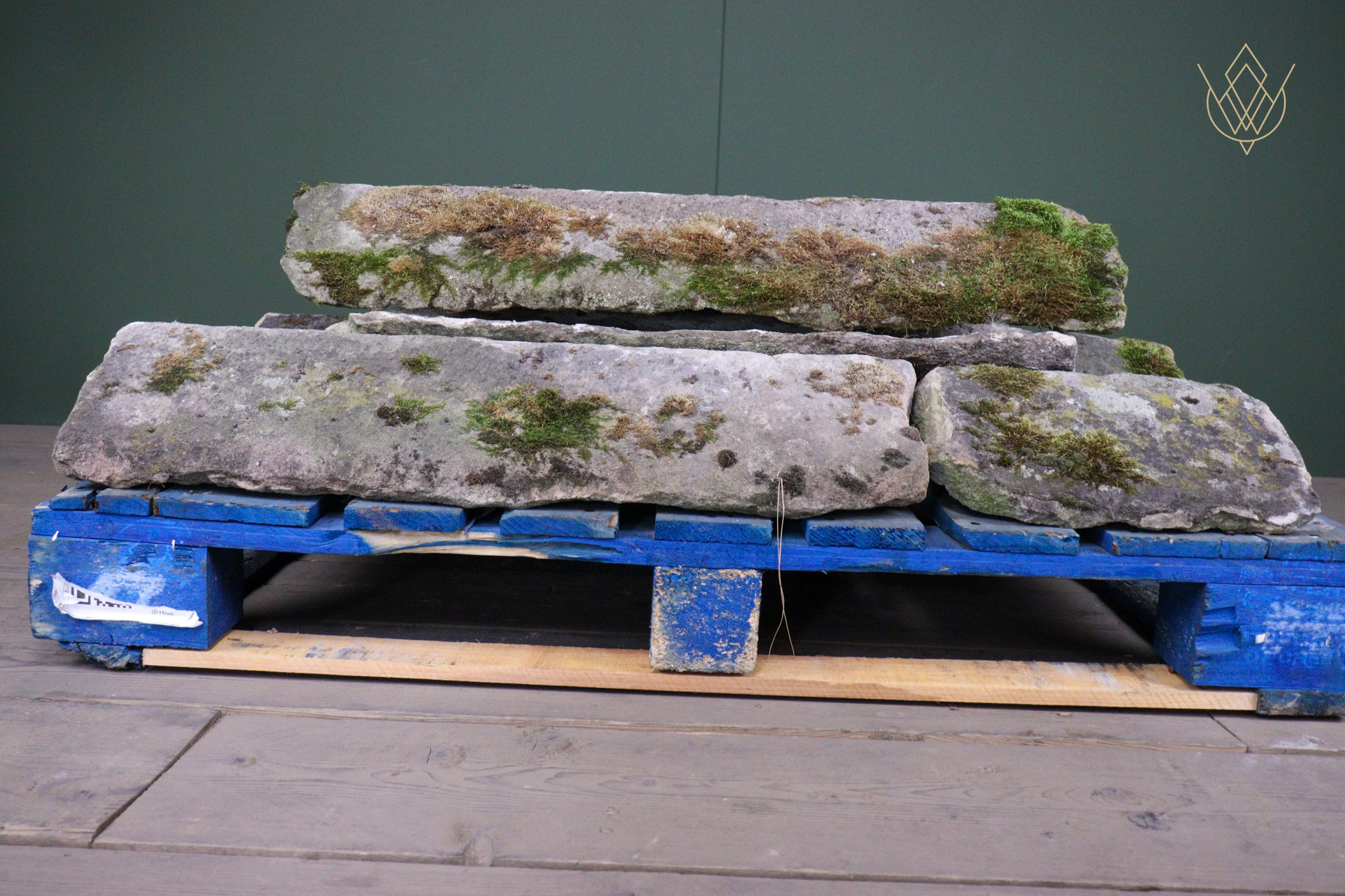 20.8ft - 11" x 5" Reclaimed Gritstone Ridge Stone - WM12619 - Image 6