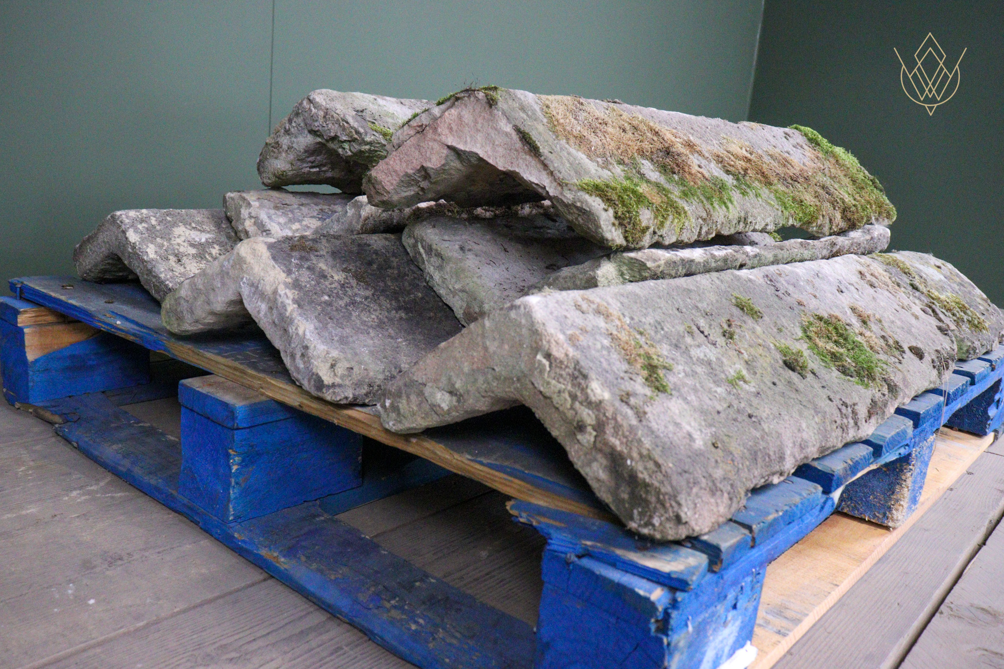 20.8ft - 11" x 5" Reclaimed Gritstone Ridge Stone - WM12619 - Image 5