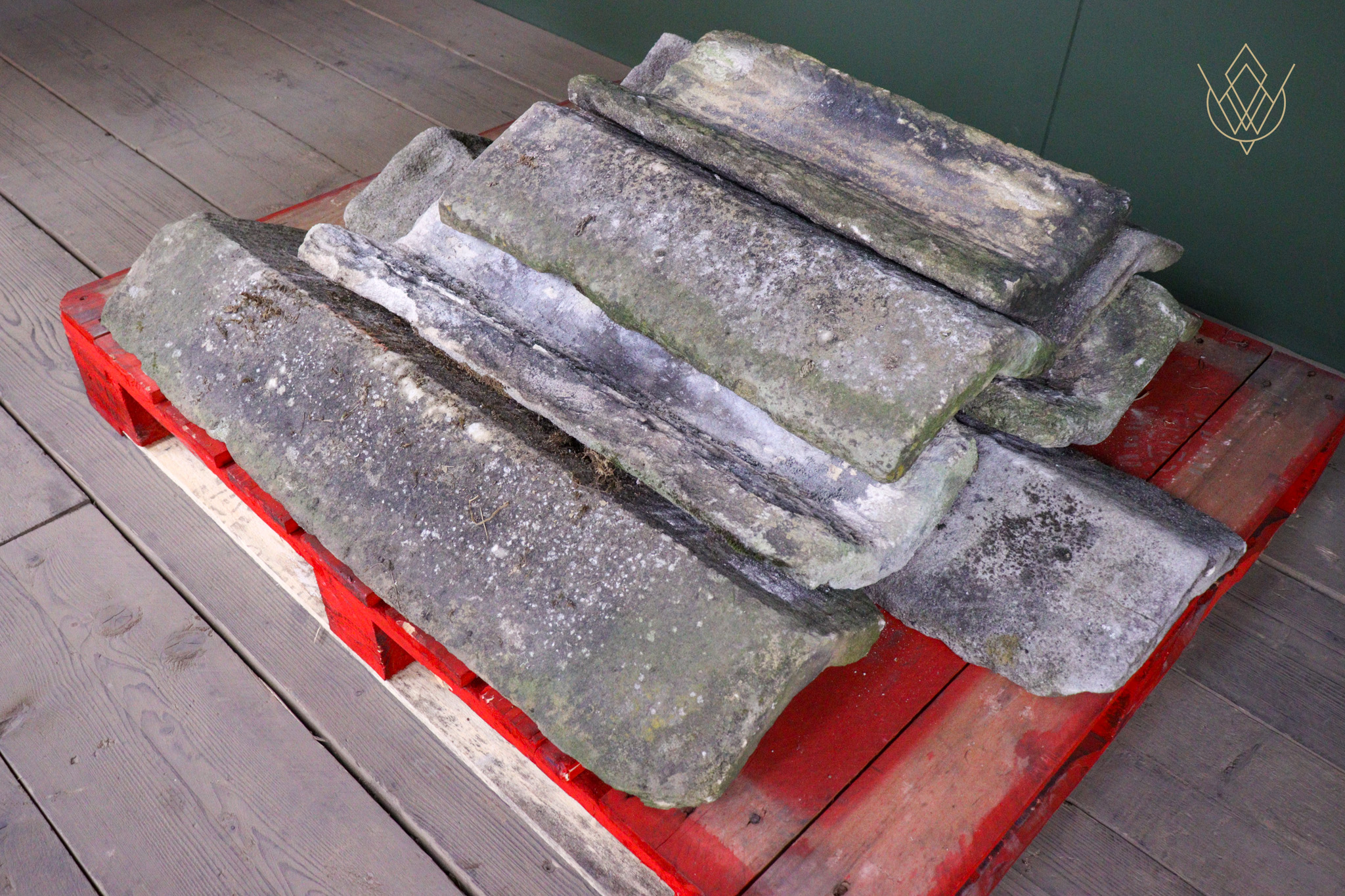 20.3ft - 12" x 4.5" Reclaimed Sandstone Ridge Stone - WM12620 - Image 4
