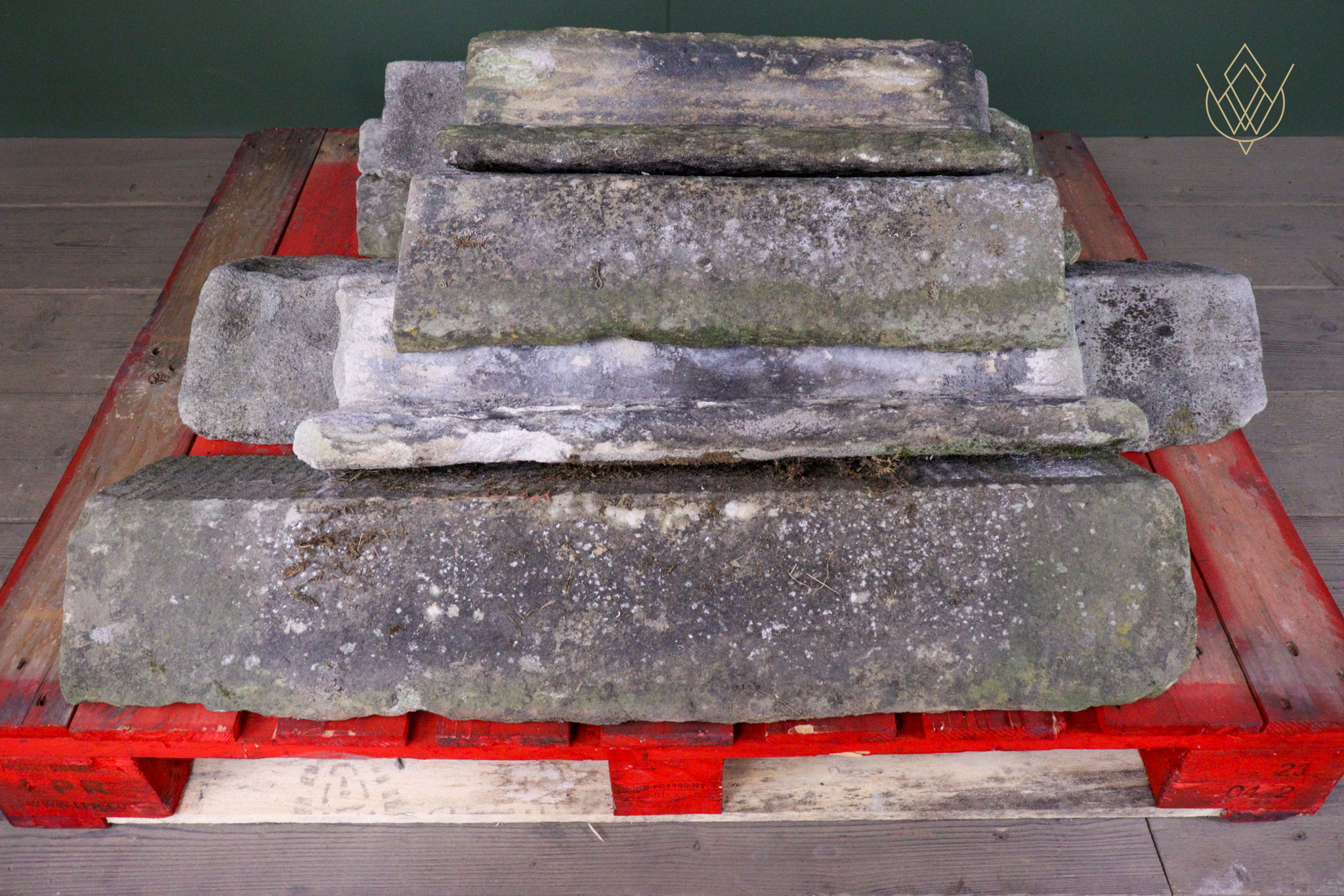20.3ft - 12" x 4.5" Reclaimed Sandstone Ridge Stone - WM12620 - Image 3