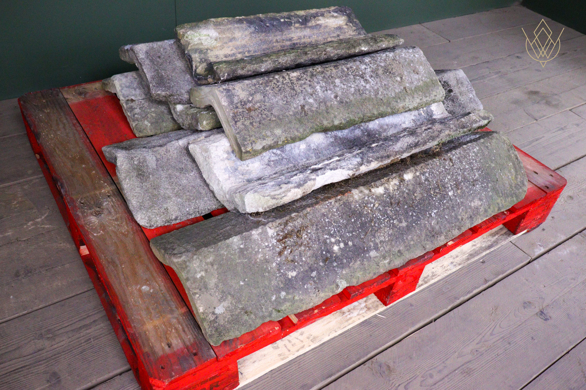 20.3ft - 12" x 4.5" Reclaimed Sandstone Ridge Stone - WM12620