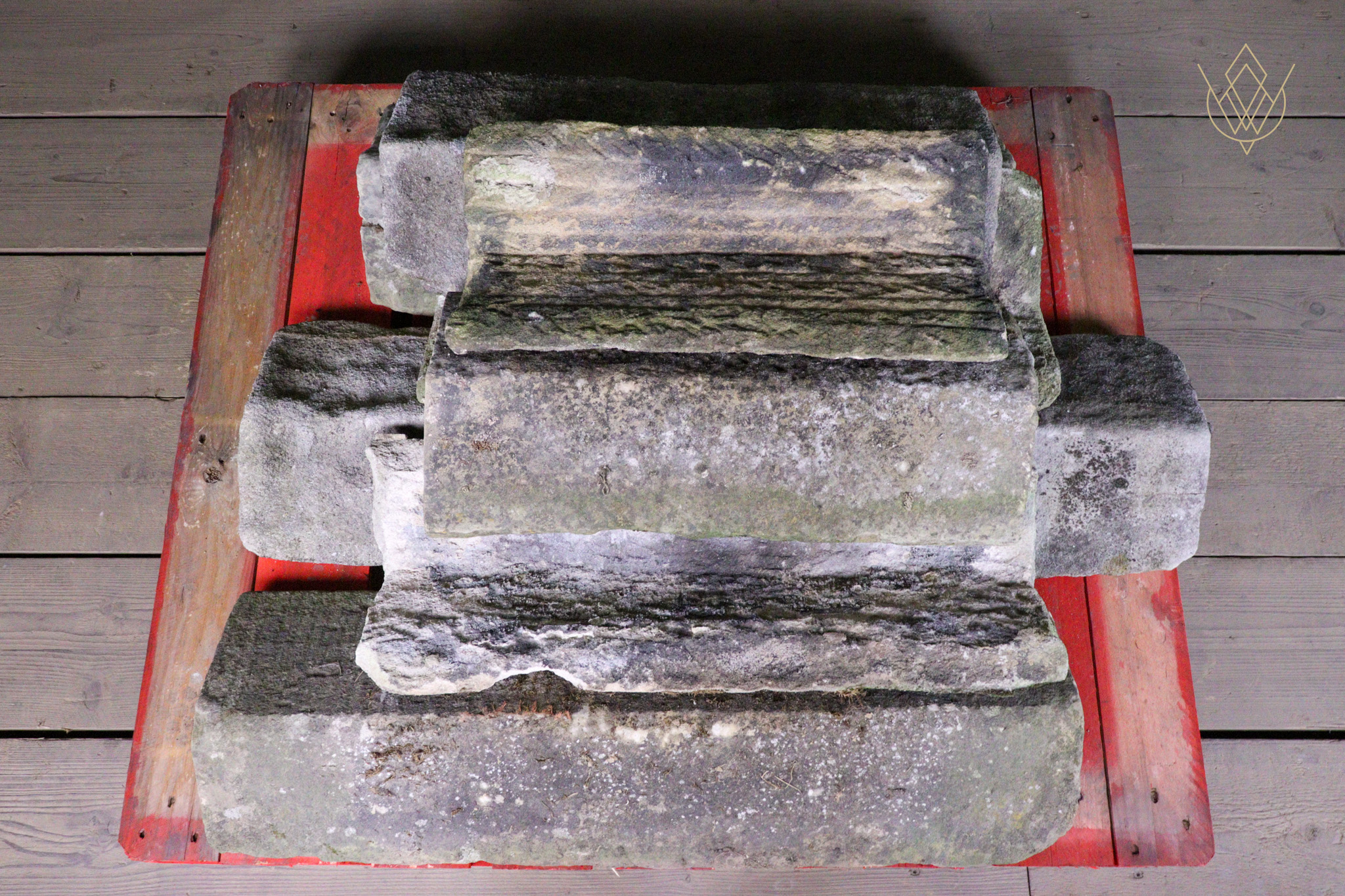 20.3ft - 12" x 4.5" Reclaimed Sandstone Ridge Stone - WM12620 - Image 2