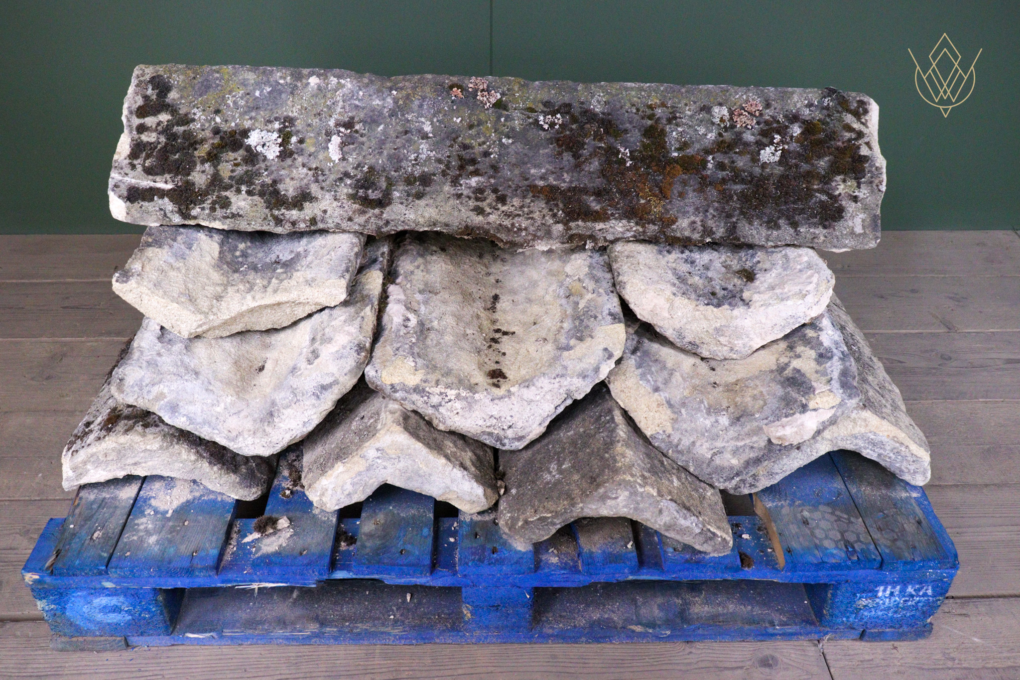 23.6ft - 12.5" x 6" Reclaimed Gritstone Ridge Stone - WM12622 - Image 8
