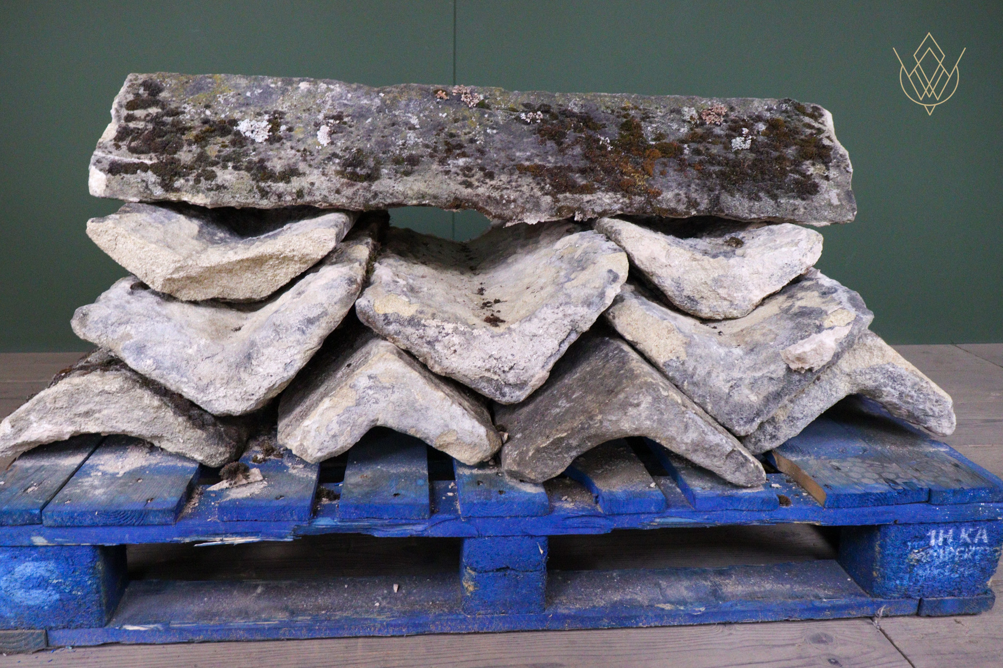 23.6ft - 12.5" x 6" Reclaimed Gritstone Ridge Stone - WM12622 - Image 5