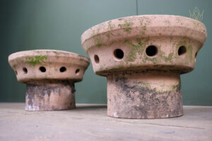 Pair of Buff Terracotta Chimney Top Cowels - WM12632