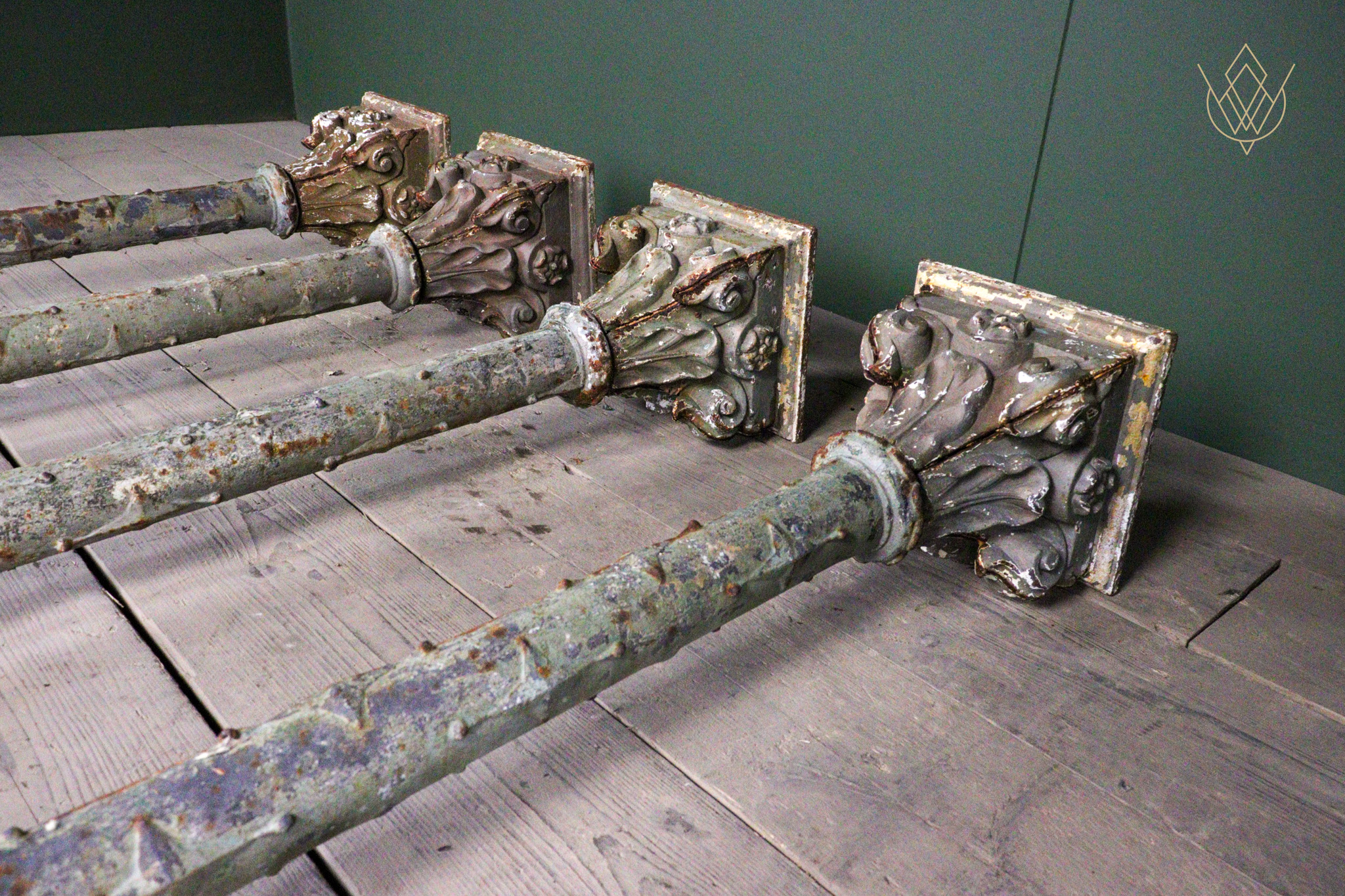 Set of Four Decorative Victorian Cast Iron Stanchions/Columns - WM12640