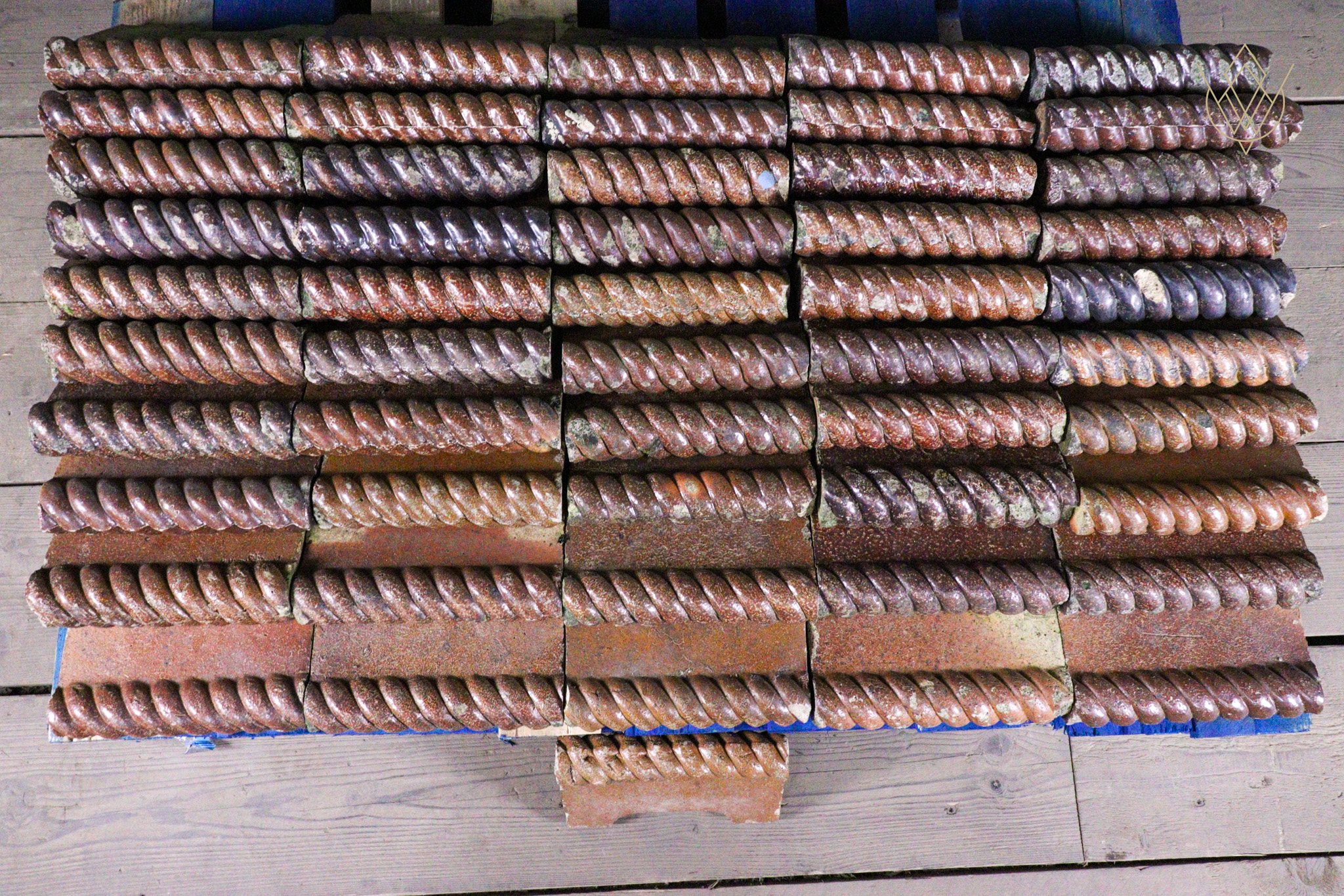 51x Victorian Salt Glazed Terracotta Rope Edgings - WM12642 - Image 4