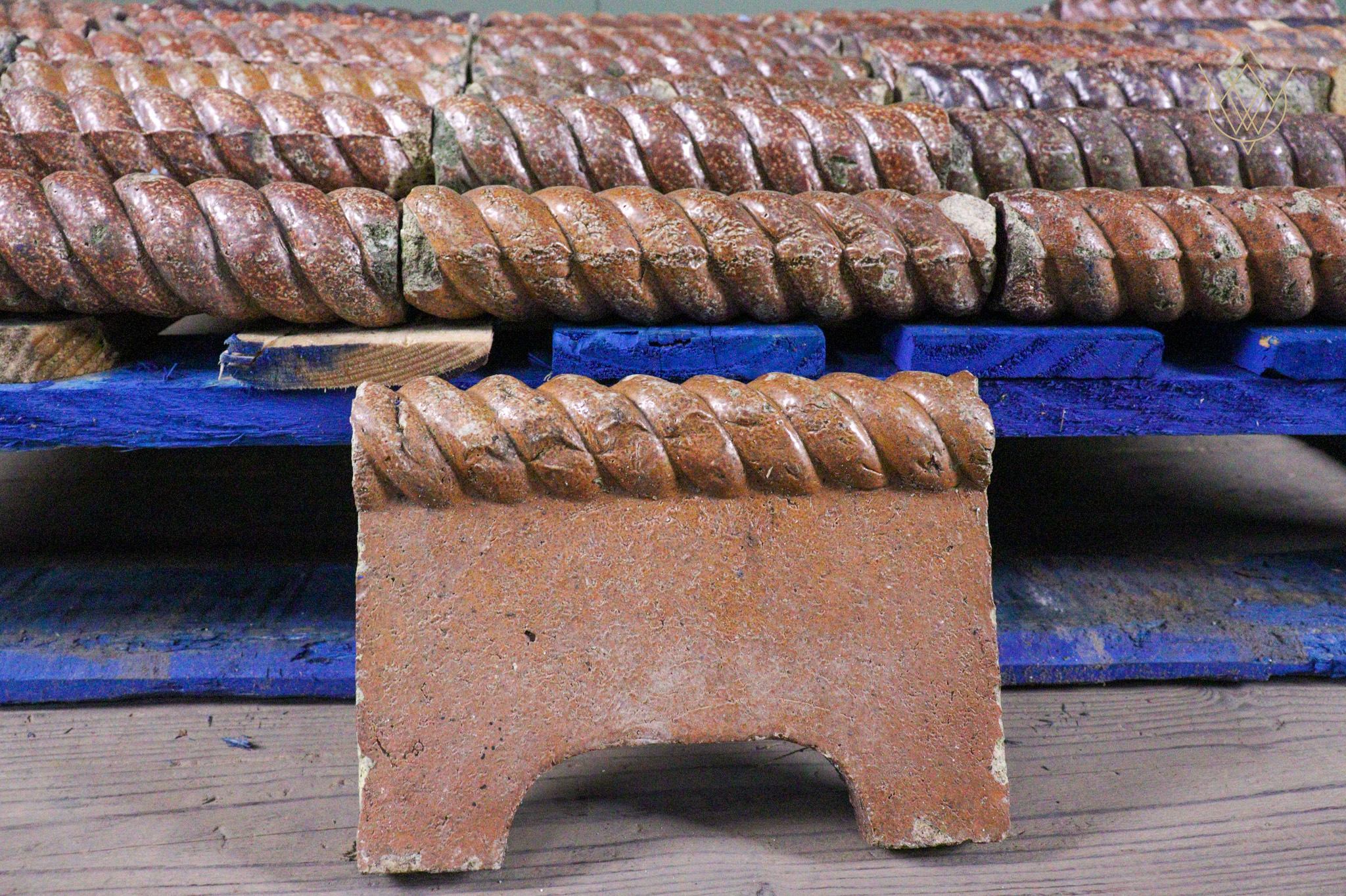 51x Victorian Salt Glazed Terracotta Rope Edgings - WM12642 - Image 2