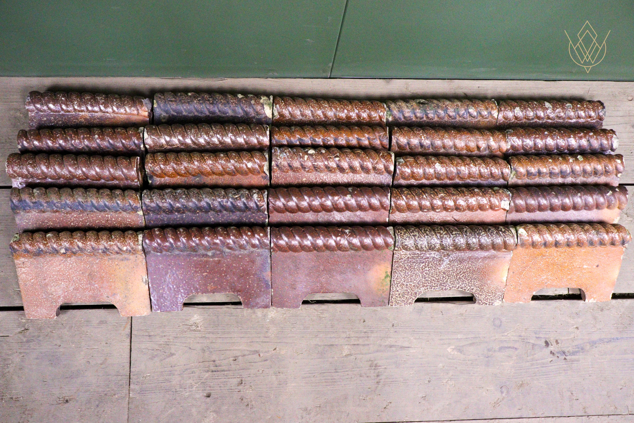 25x Victorian Salt Glazed Terracotta Rope Edging - WM12649 - Image 3