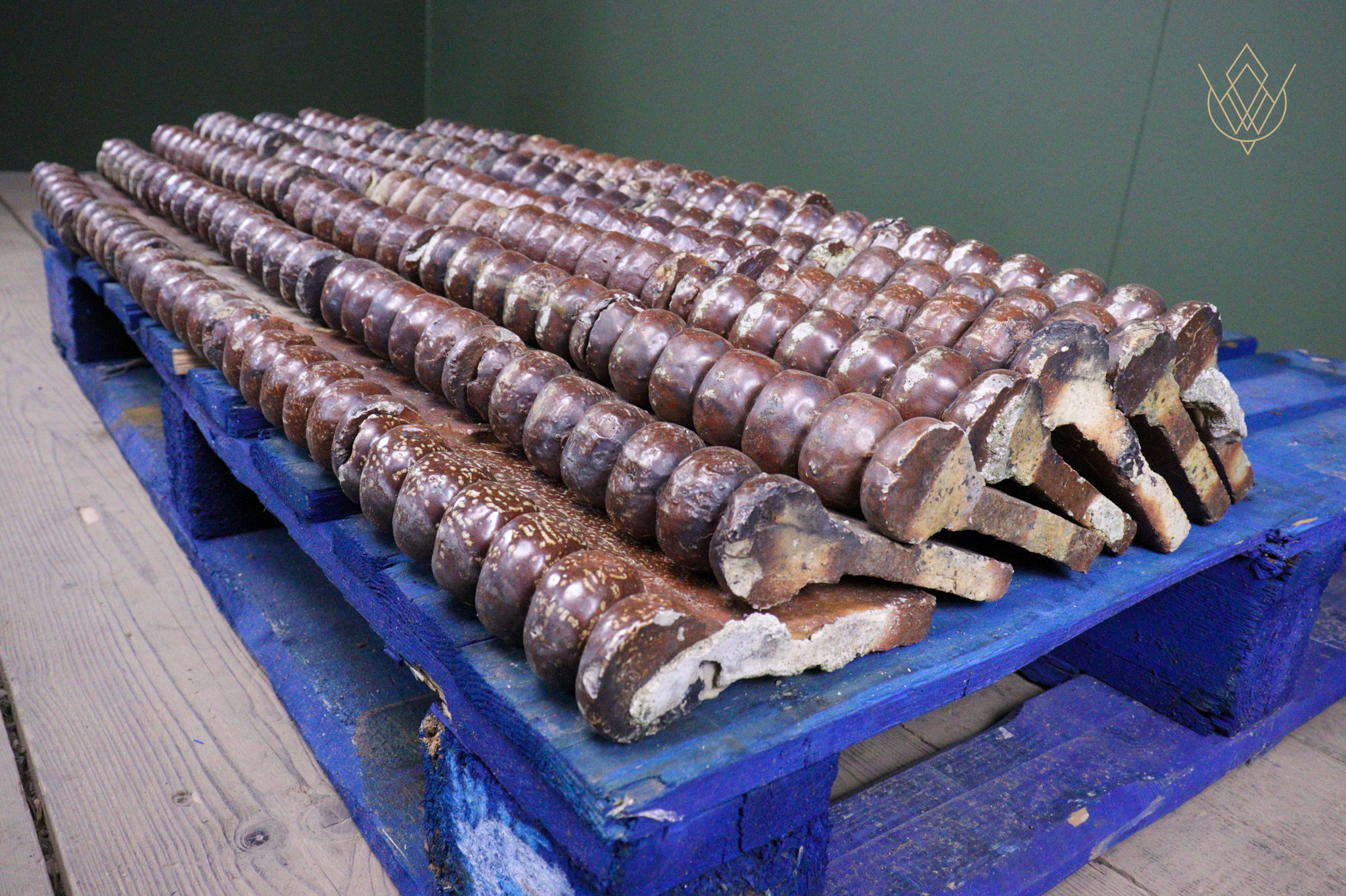 38x Victorian Salt Glazed Terracotta Rope Edging - WM12650 - Image 2