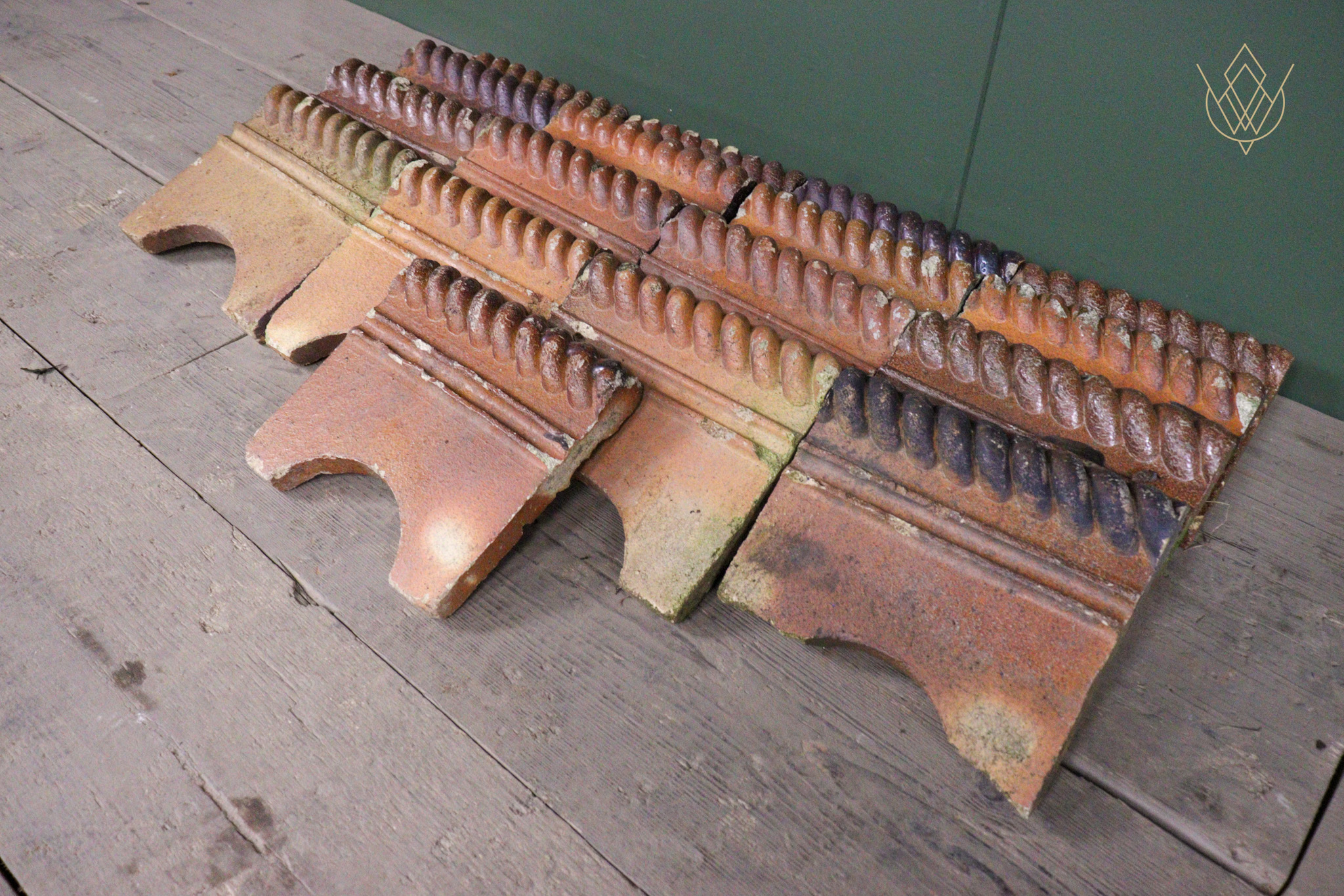 17x Victorian Salt Glazed Terracotta Rope Edgings - WM12654 - Image 5