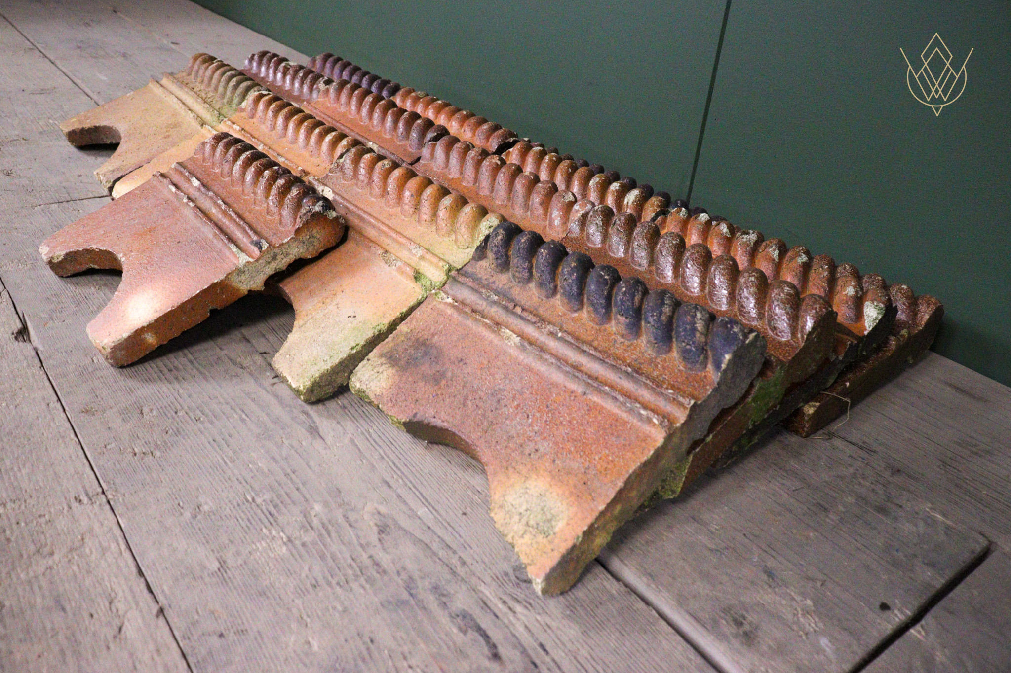 17x Victorian Salt Glazed Terracotta Rope Edgings - WM12654 - Image 2