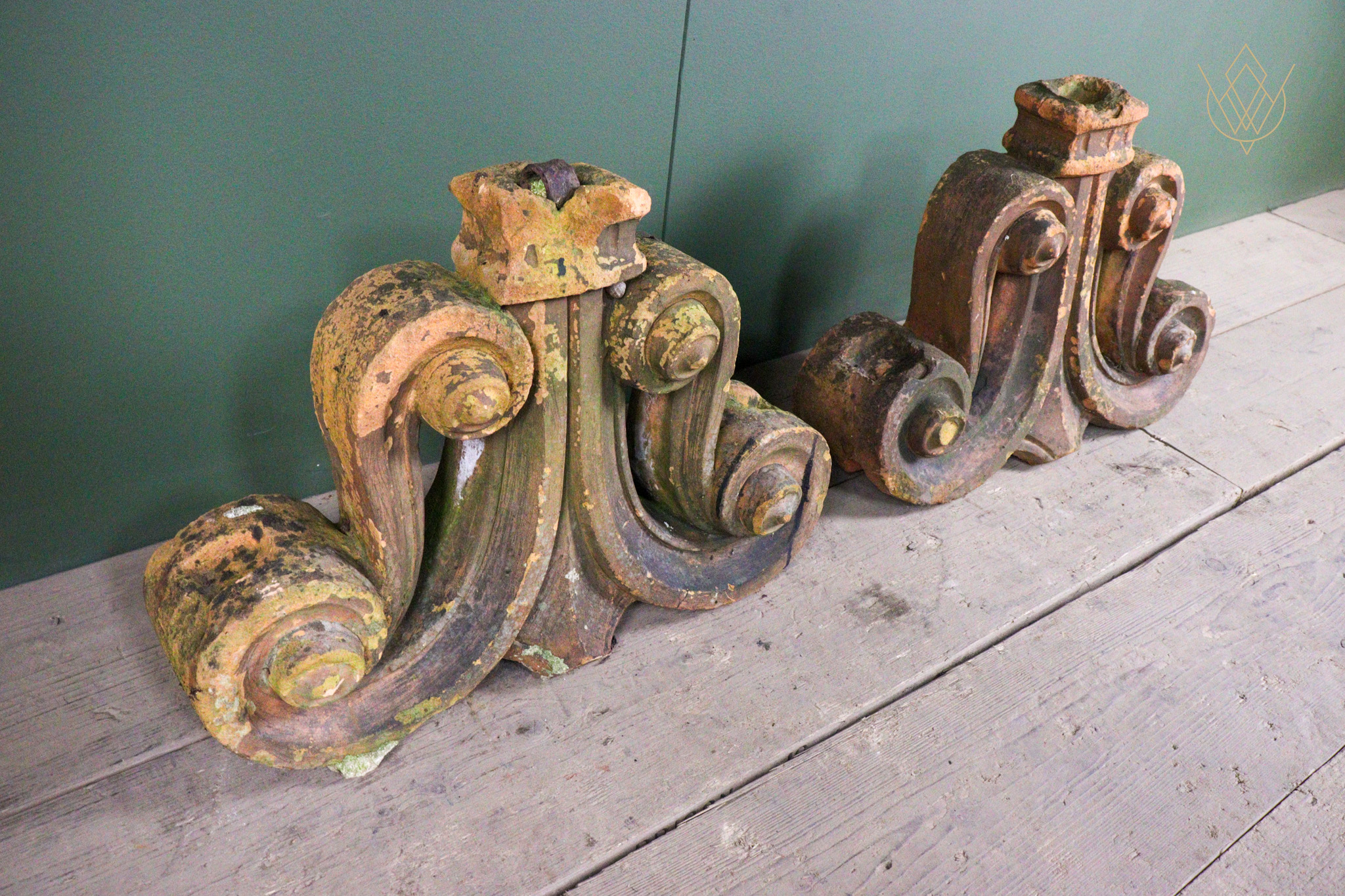 Pair of Decorative Victorian Scroll Finials - WM12662 - Image 6