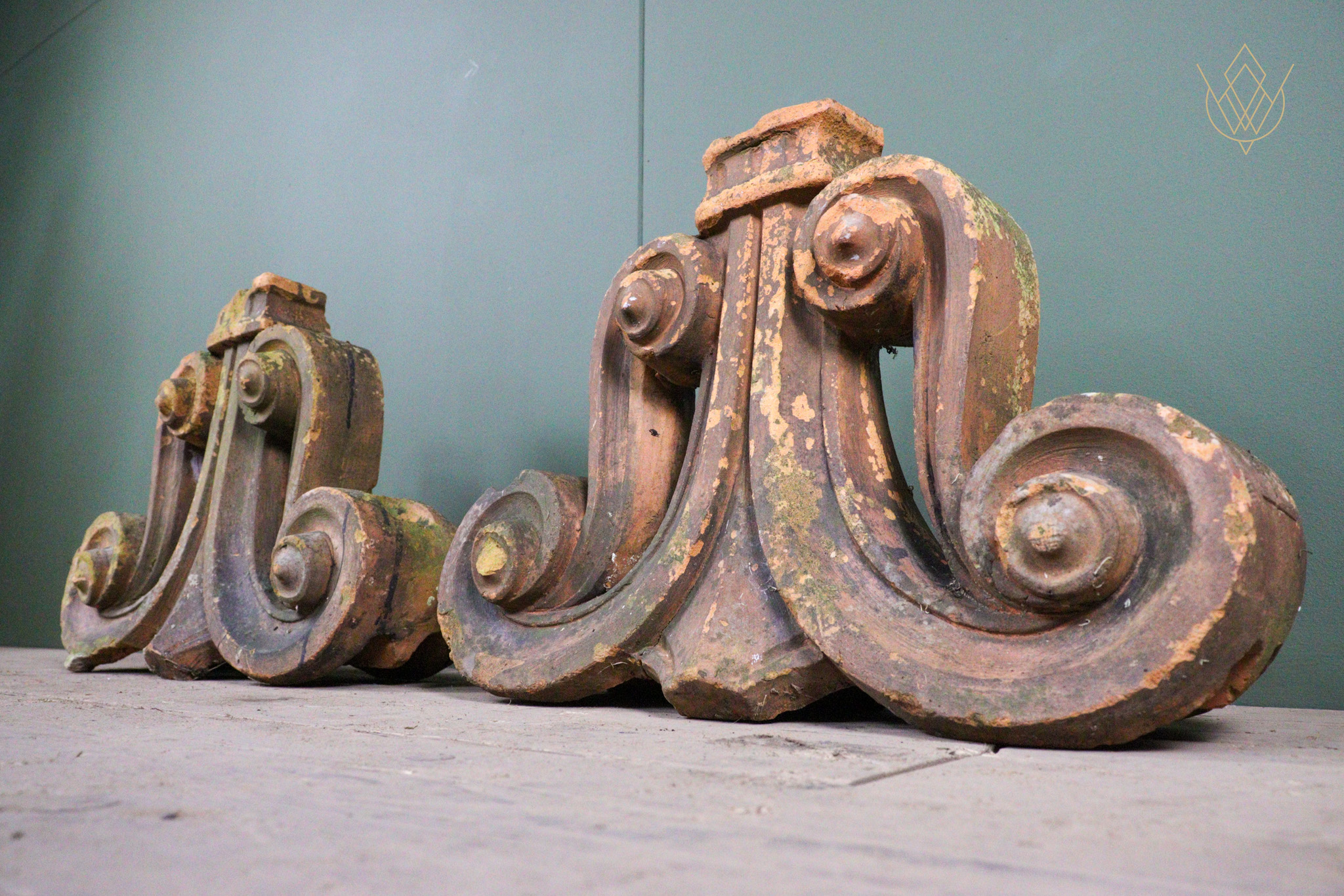 Pair of Decorative Victorian Scroll Finials - WM12662 - Image 4