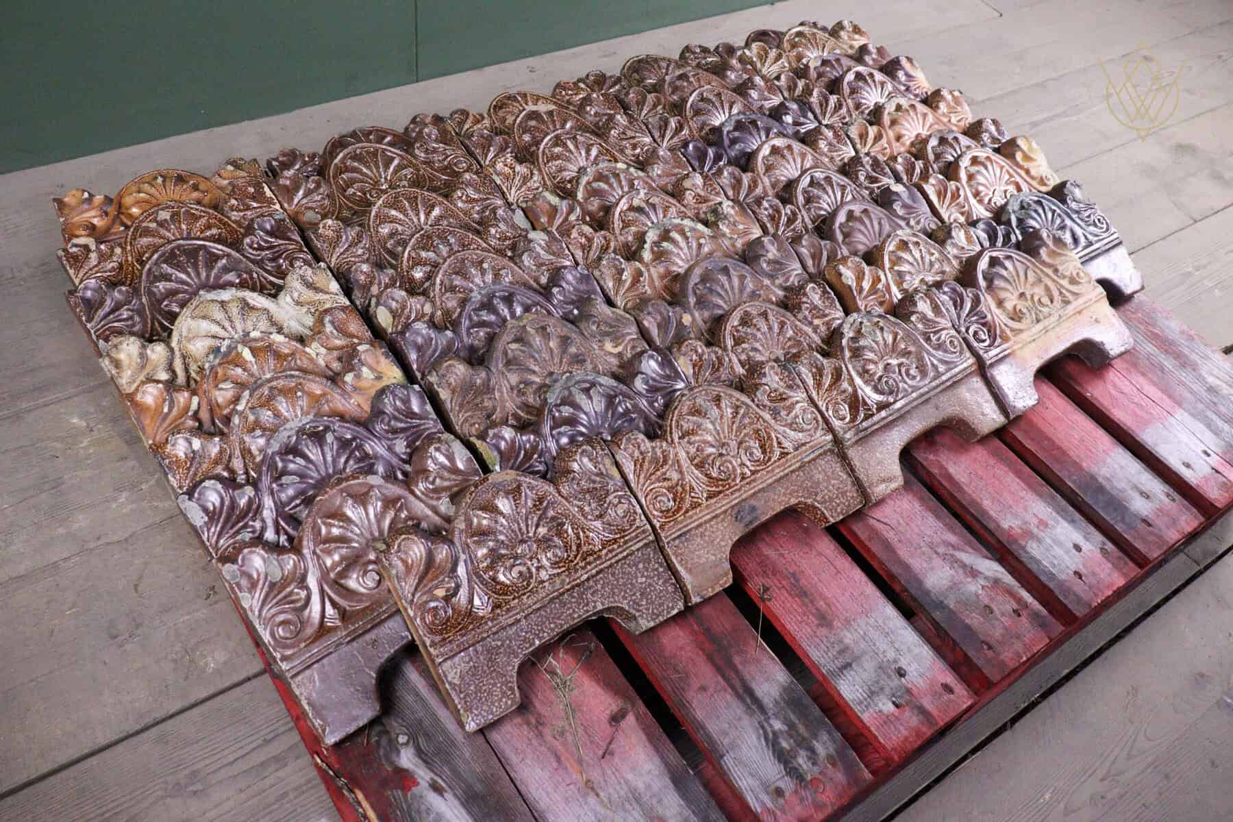 44x Decorative Victorian Salt Glazed Terracotta Rope Edgings - WM12664 - Image 5