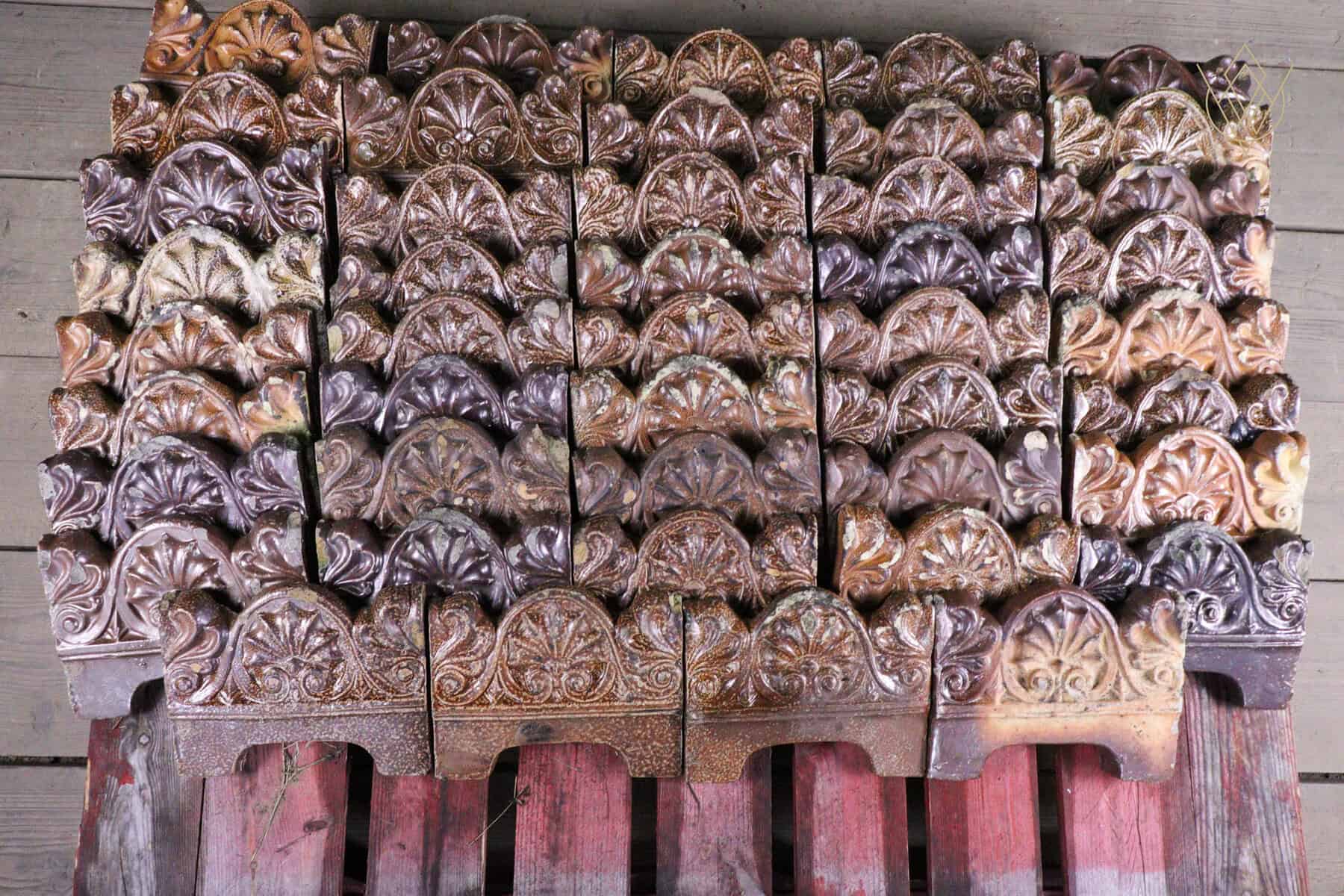 44x Decorative Victorian Salt Glazed Terracotta Rope Edgings - WM12664 - Image 4