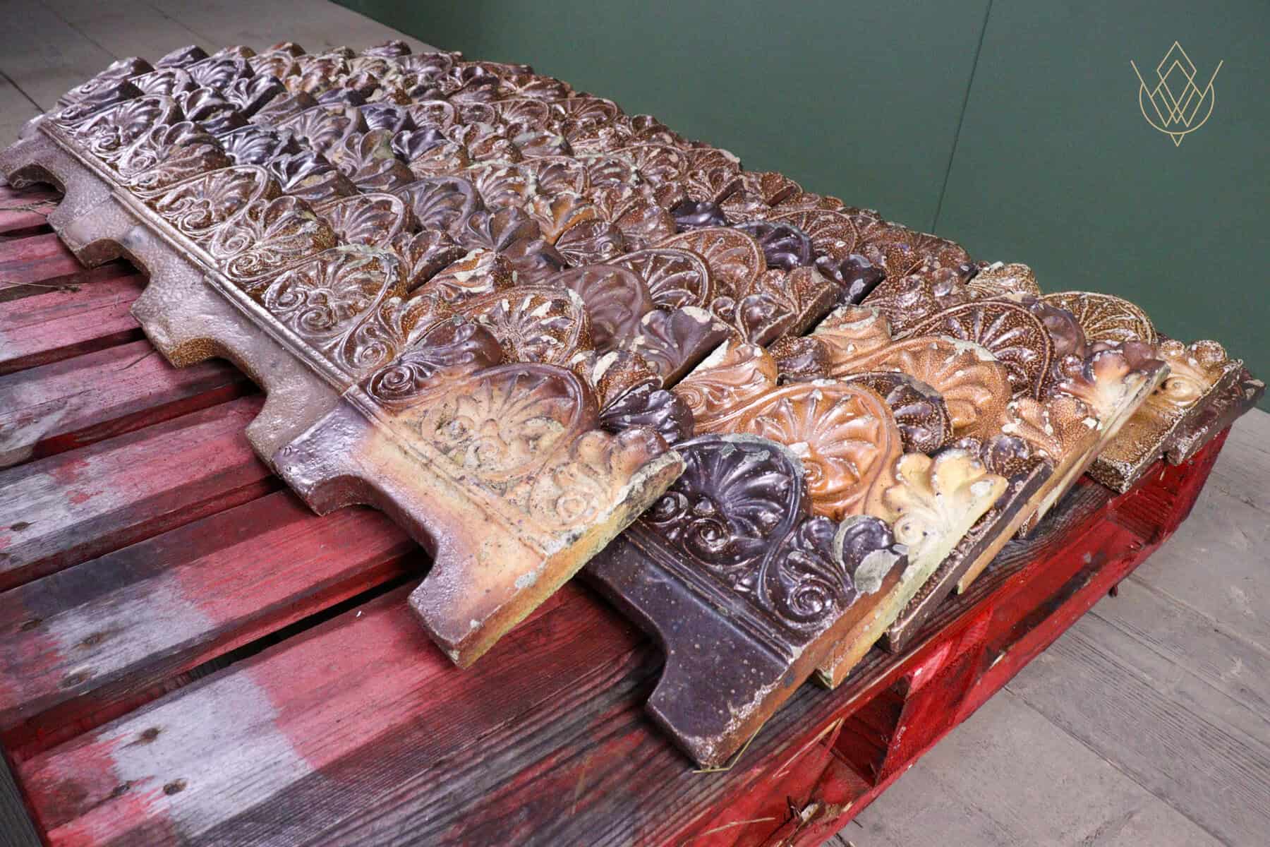 44x Decorative Victorian Salt Glazed Terracotta Rope Edgings - WM12664 - Image 3
