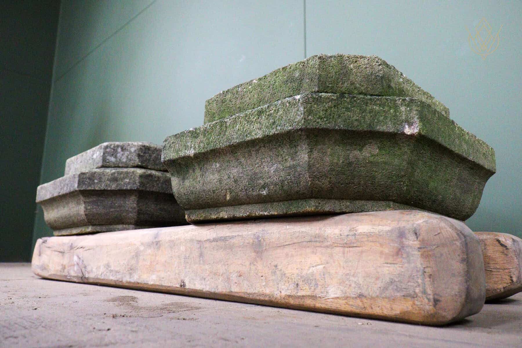 Pair of 19th Century Gritstone Pier Caps - WM12672 - Image 4