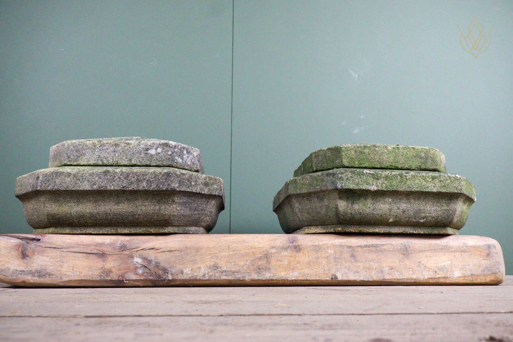 Pair of 19th Century Gritstone Pier Caps - WM12672 - Image 2