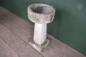 3 Piece Carved Punch Face Stone Bird Bath - WM12697